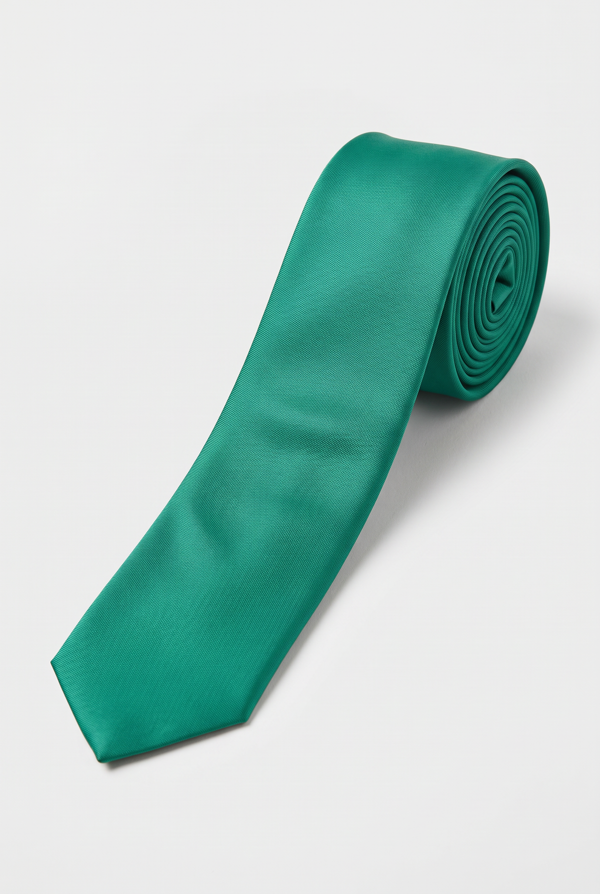 Einfarbige Satin-Krawatte für Herren – klassische formelle Krawatte - Grün