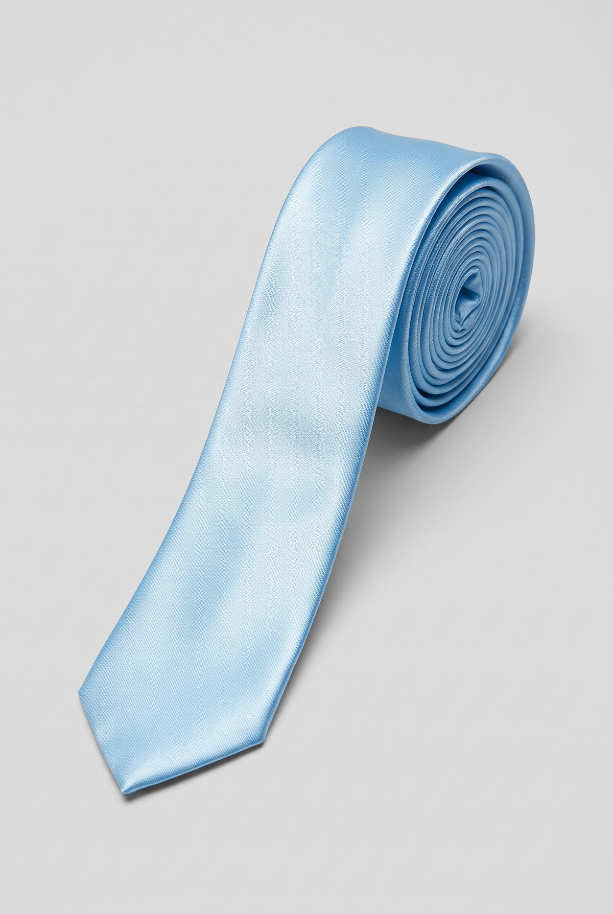Einfarbige Satin-Krawatte für Herren – klassische formelle Krawatte - Himmelblau