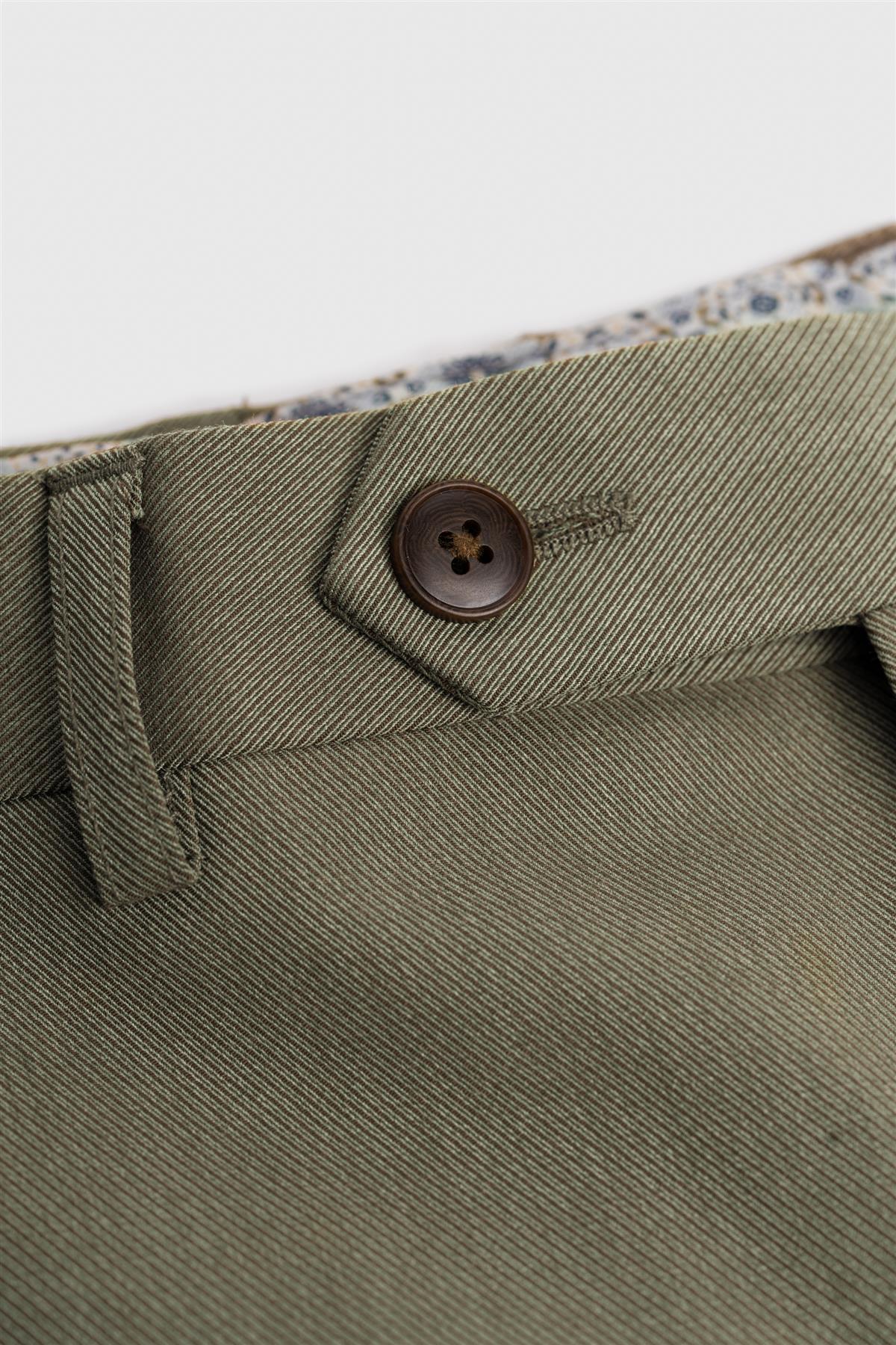 Herren Premium Twill-Hose - Donatella - Salbeigrün