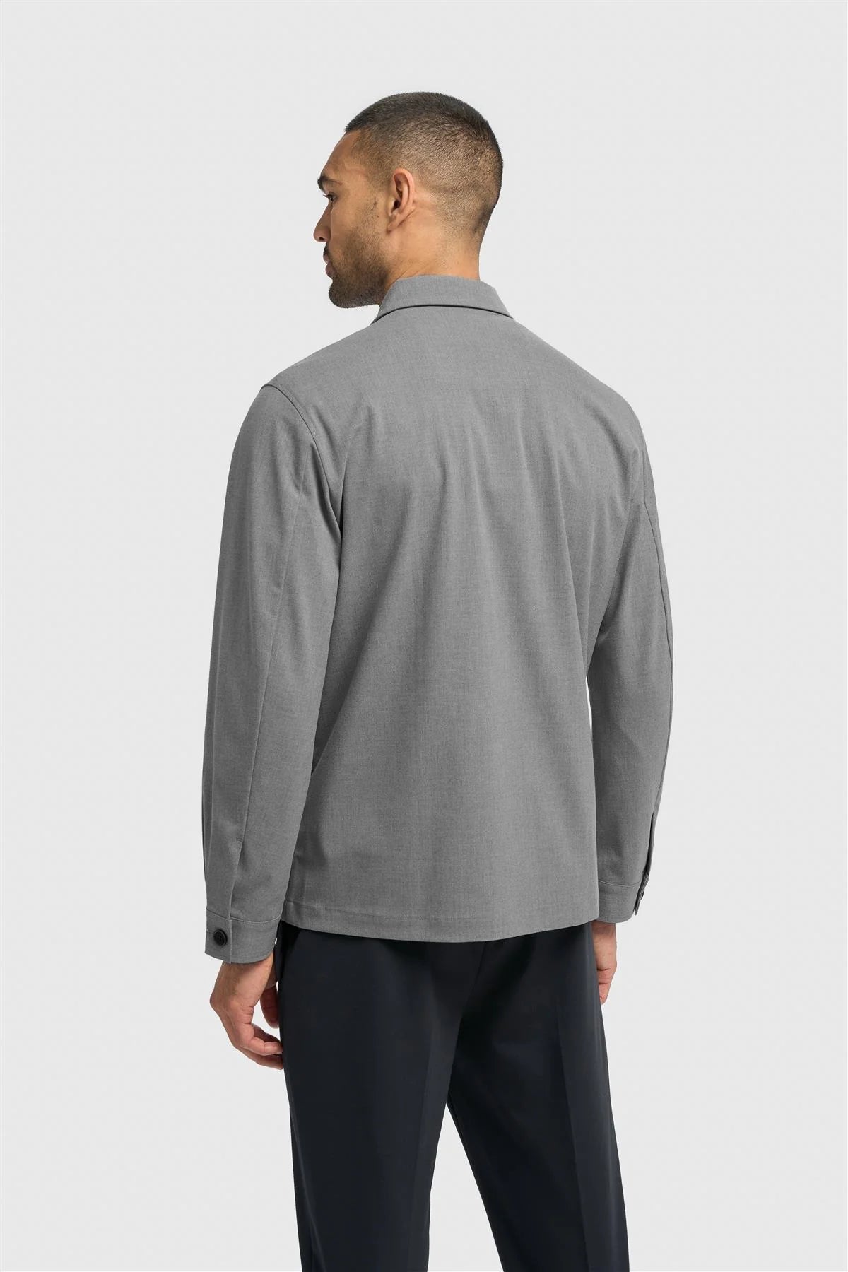 Herren Regular Fit Overshirt - Danilo - Grau