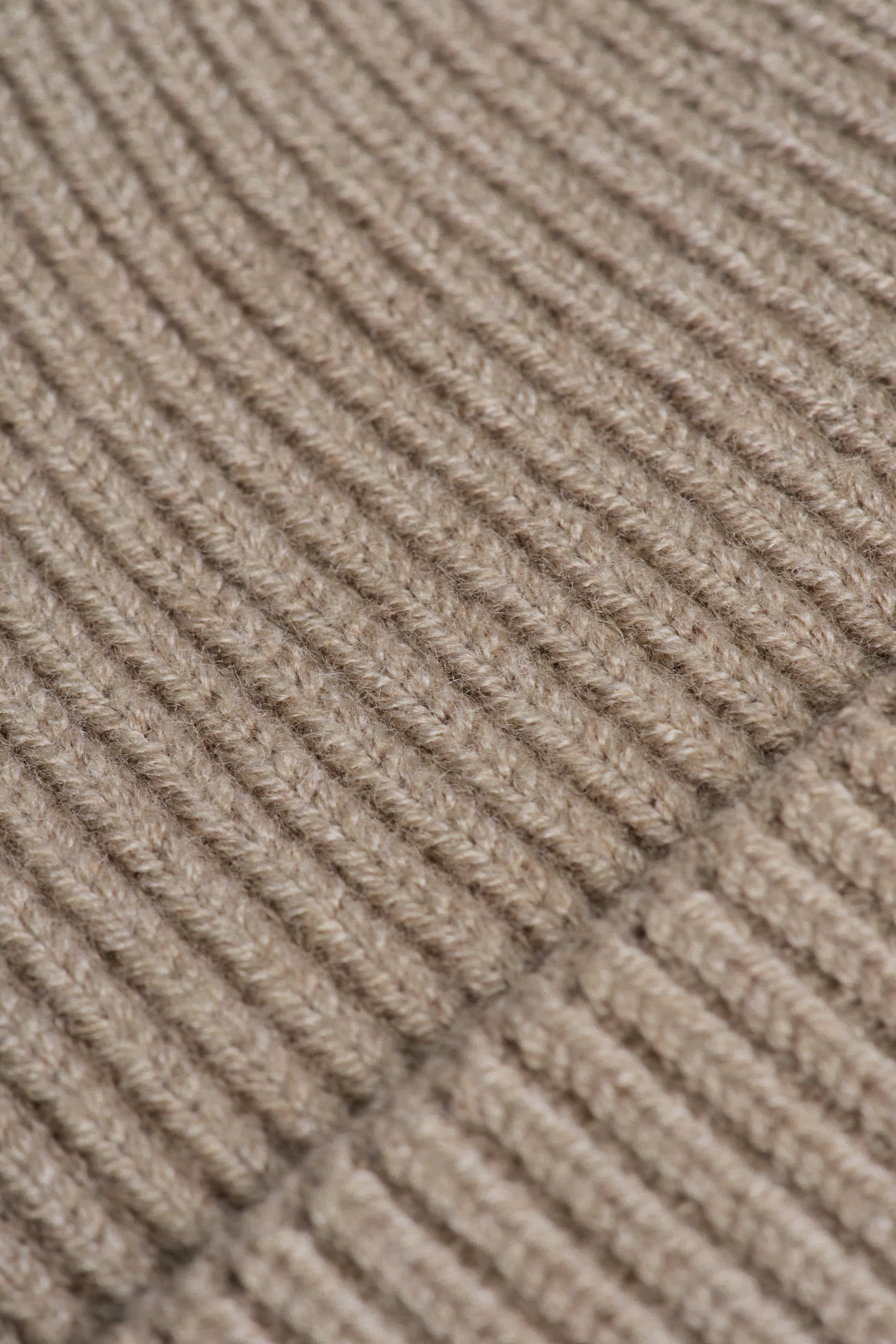 Bonnet à revers en tricot côtelé pour homme - Fauve