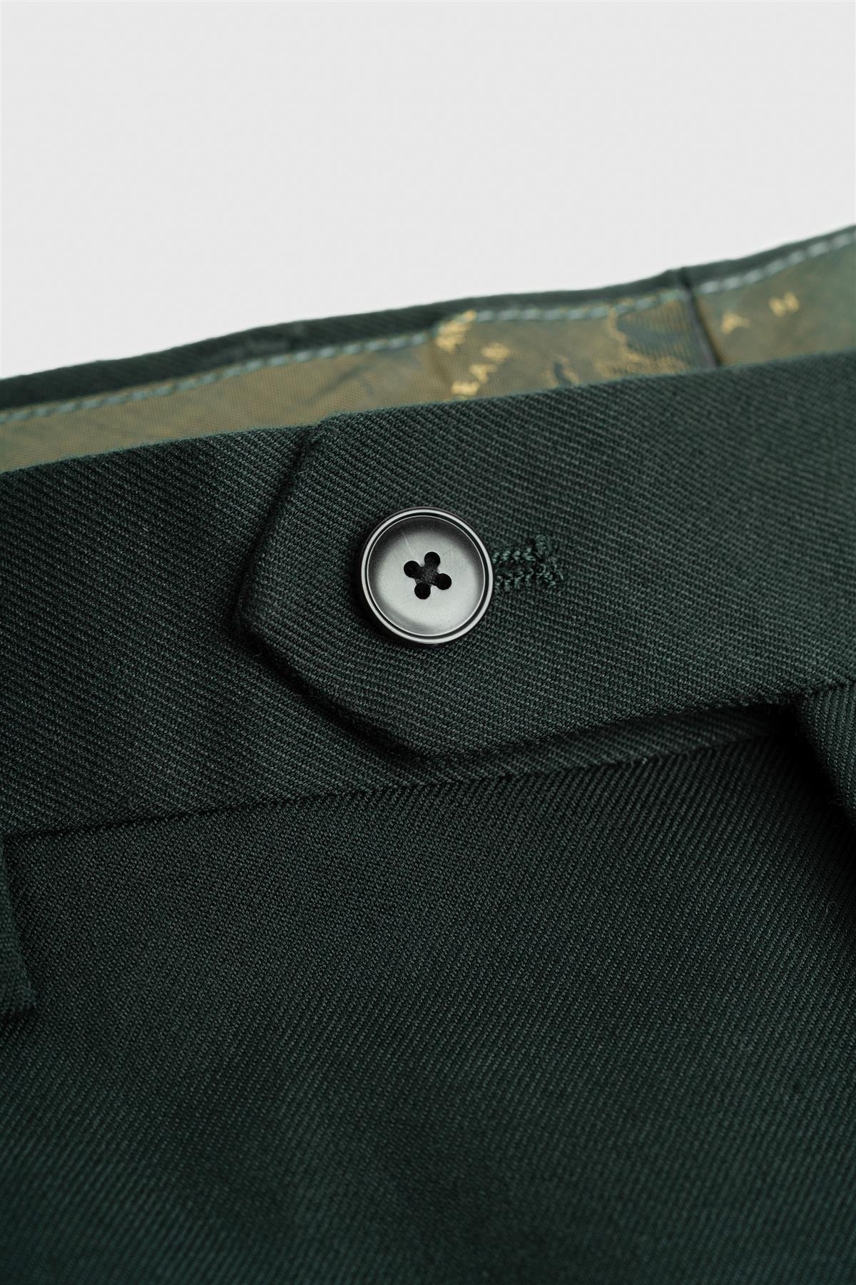 Pantaloni da uomo slim fit formali - Malibu - Verde foresta