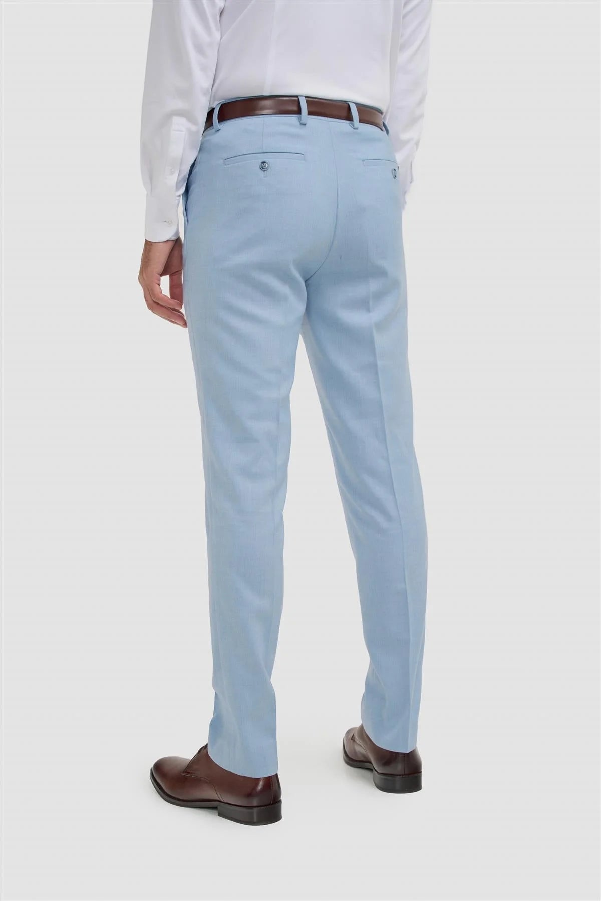 Herren Slim Fit formelle Anzughose - Malibu - Himmelblau