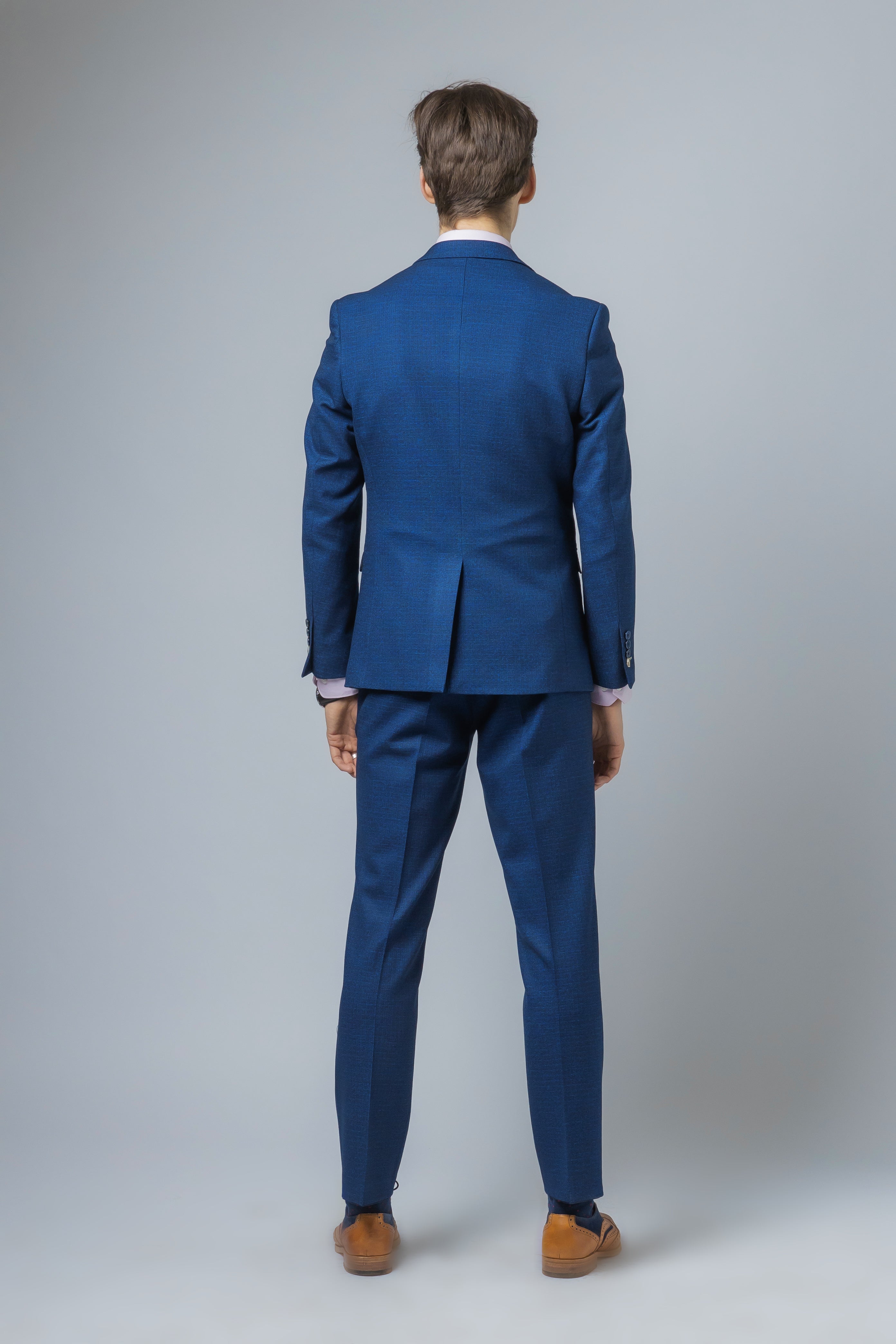 Men's Slim Fit Indigo Blue Suit - MATEO - Indigo Blue