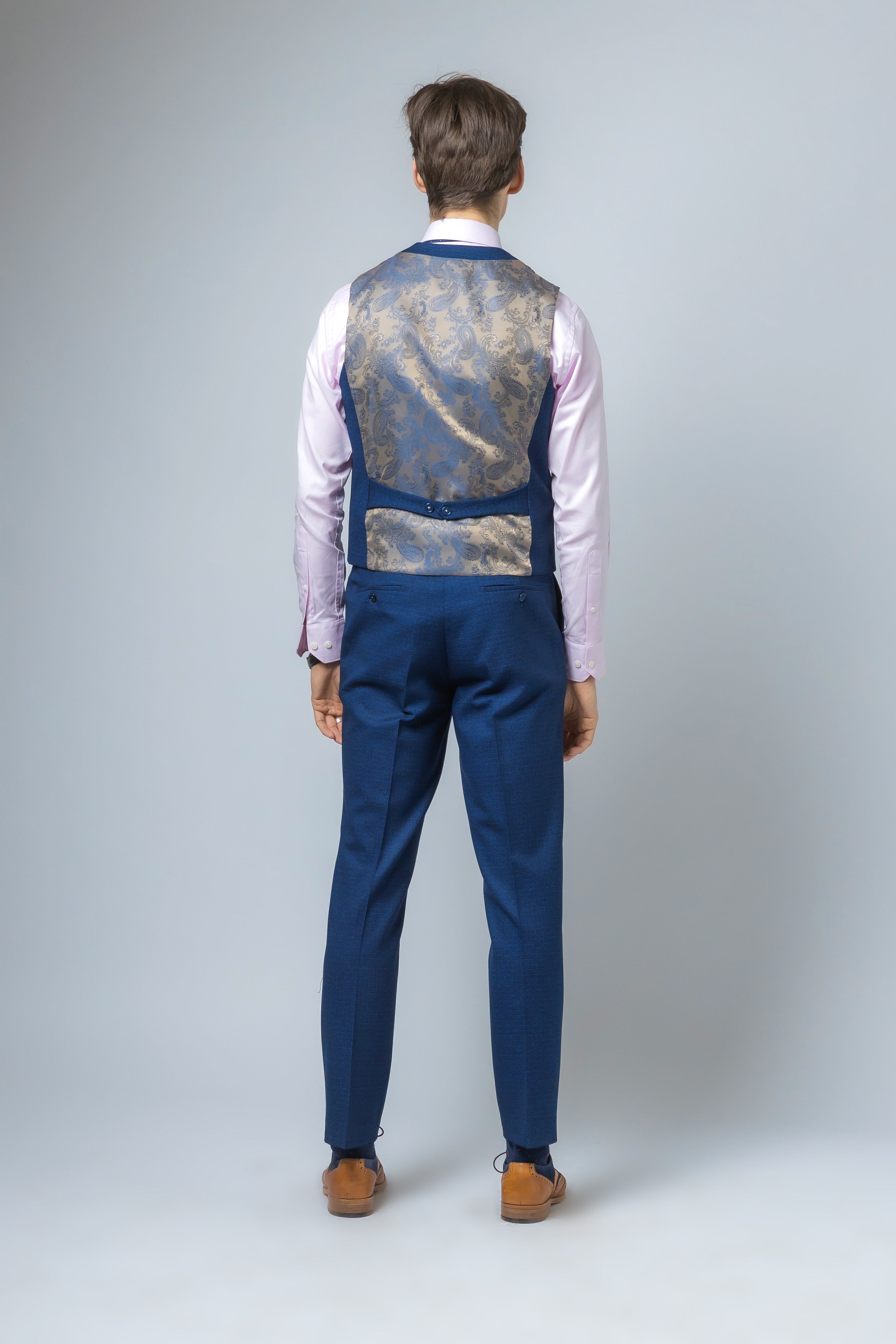 Men's Slim Fit Indigo Blue Suit - MATEO - Indigo Blue