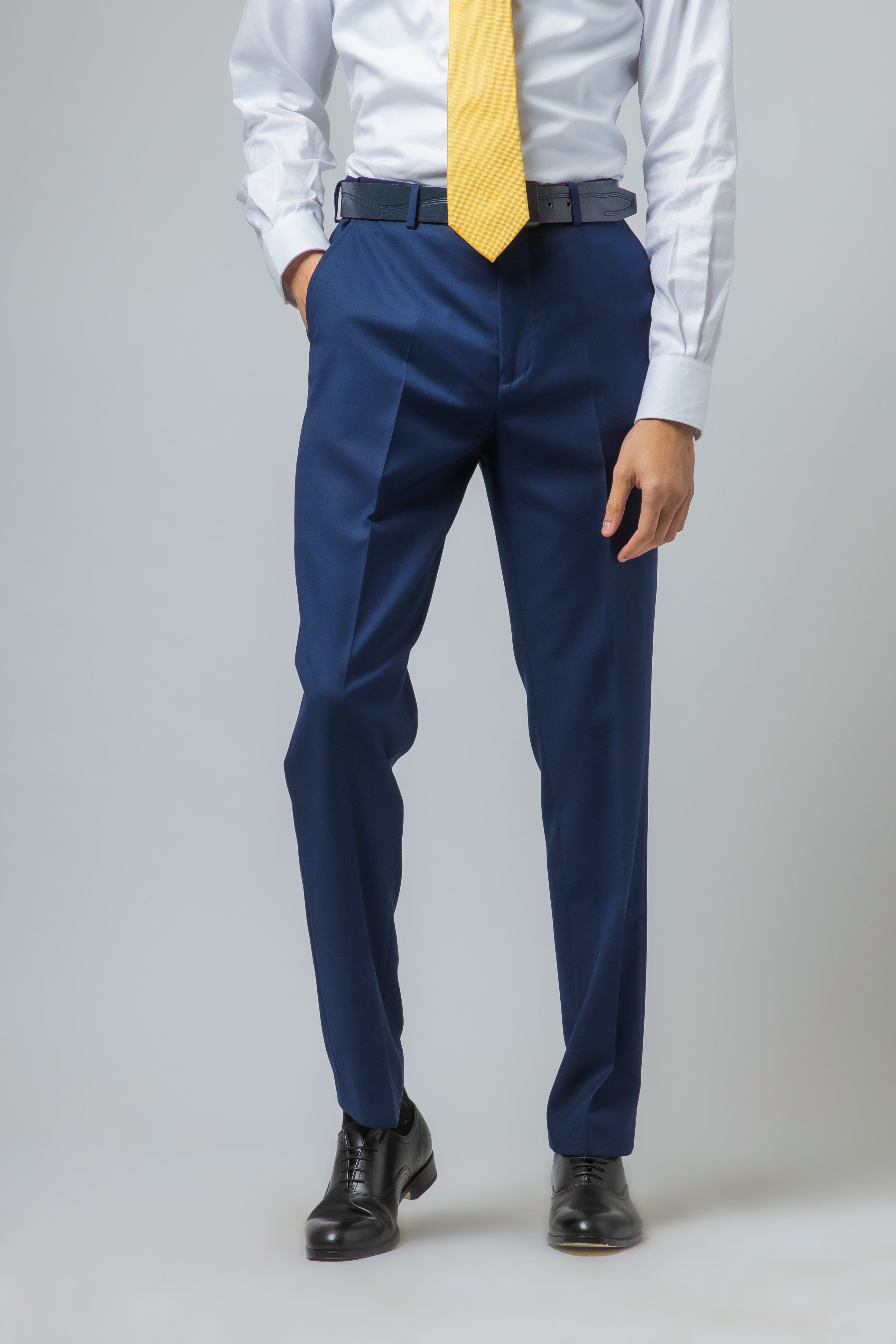 Men's Slim Fit Navy Suit - ISAAC - Navy Blue