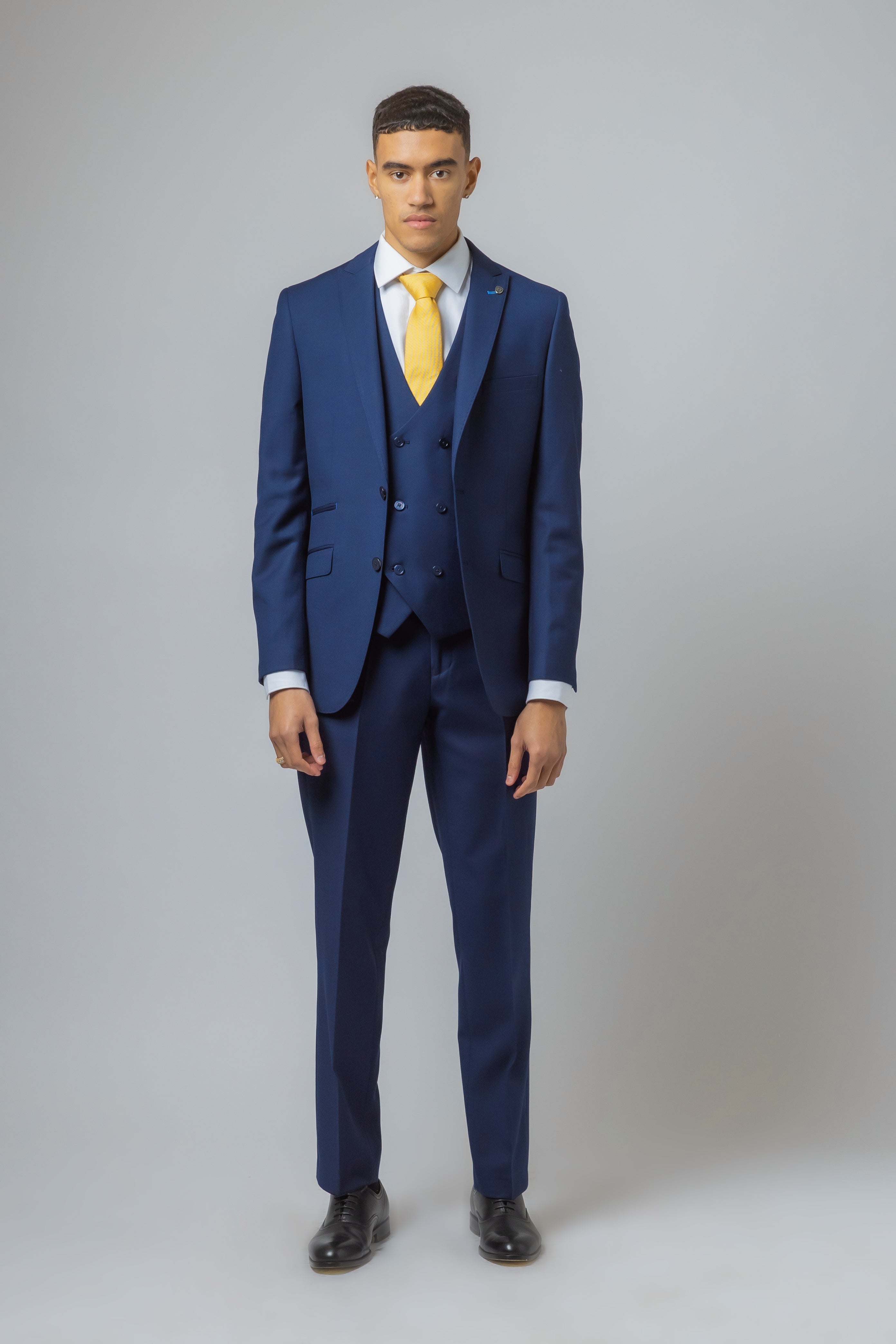 Men's Slim Fit Navy Suit - ISAAC - Navy Blue
