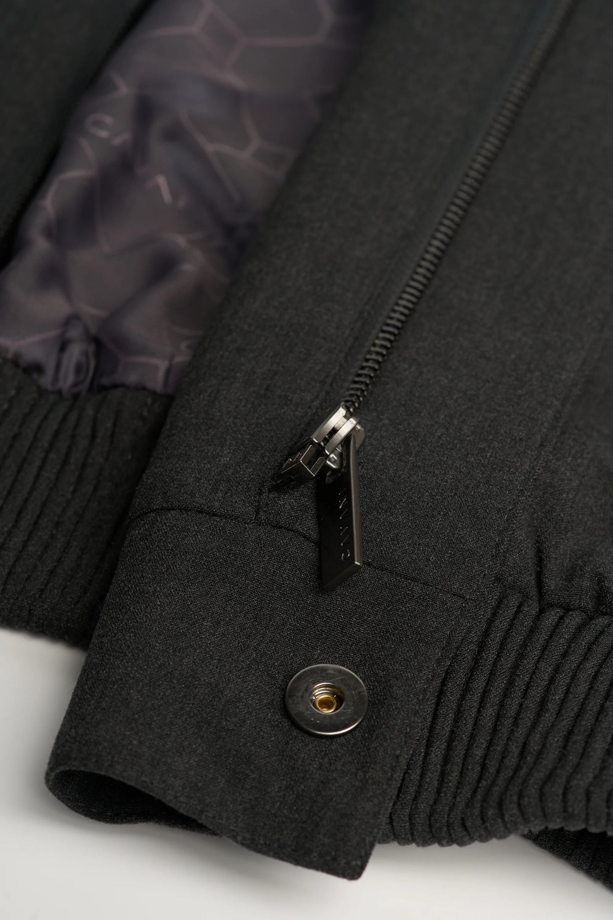 Men’s Smart Bomber Jacket - Cavani Statton Charcoal jacket zip picture
