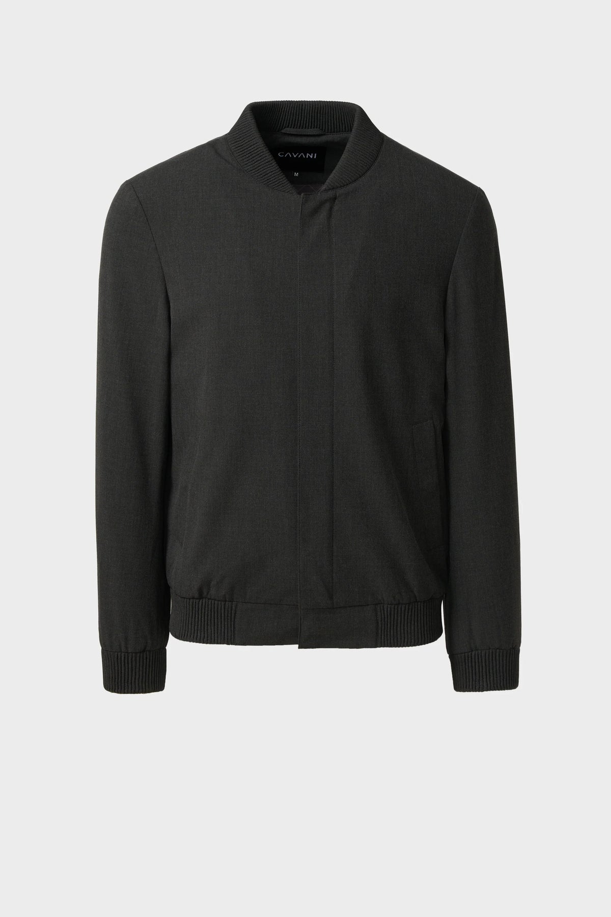 Men’s Smart Bomber Jacket - Cavani Statton Charcoal jacket front picture