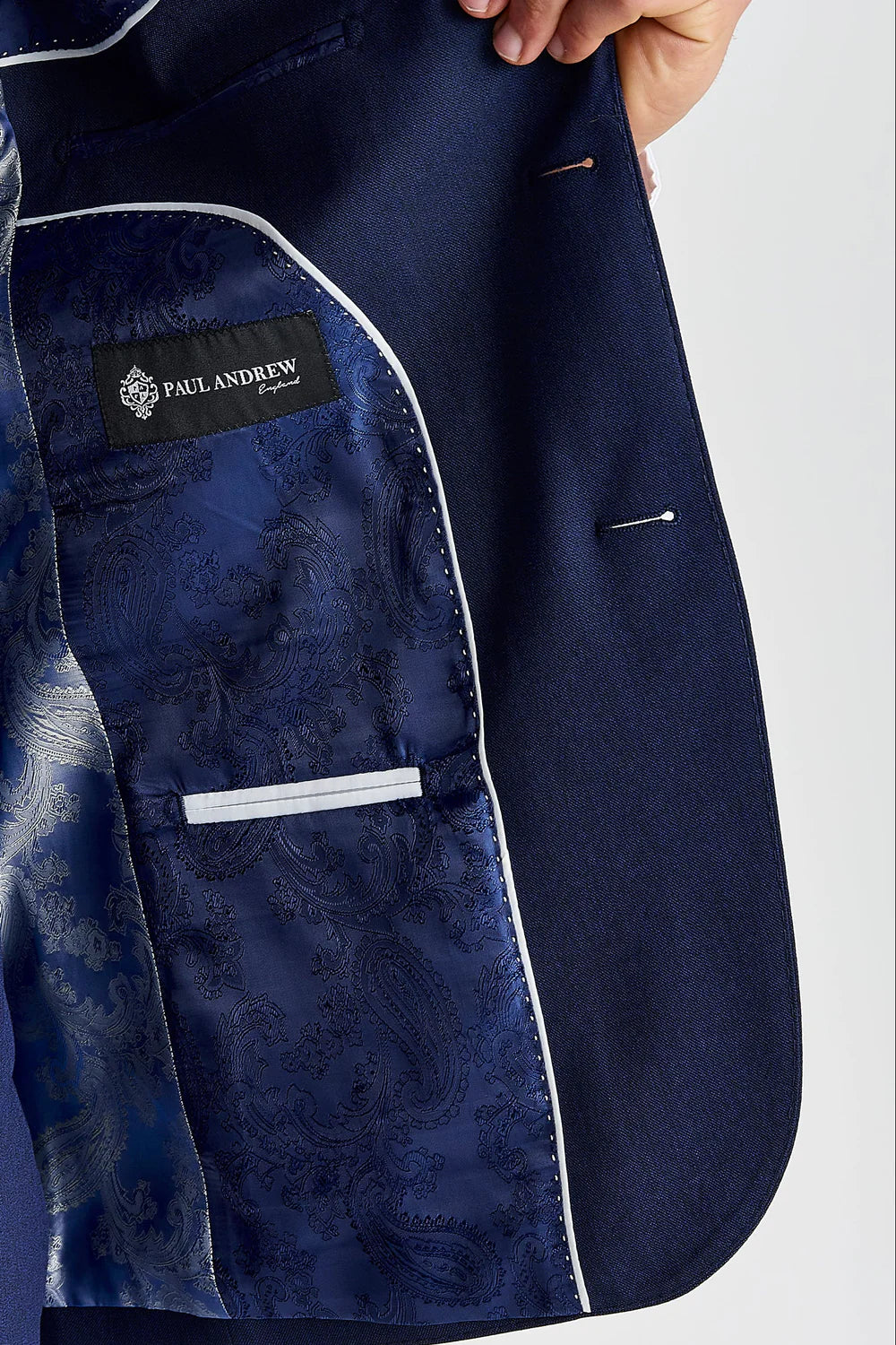 Men’s Tailored Fit Formal Suit Jacket - Belmont - Navy Linning Picture