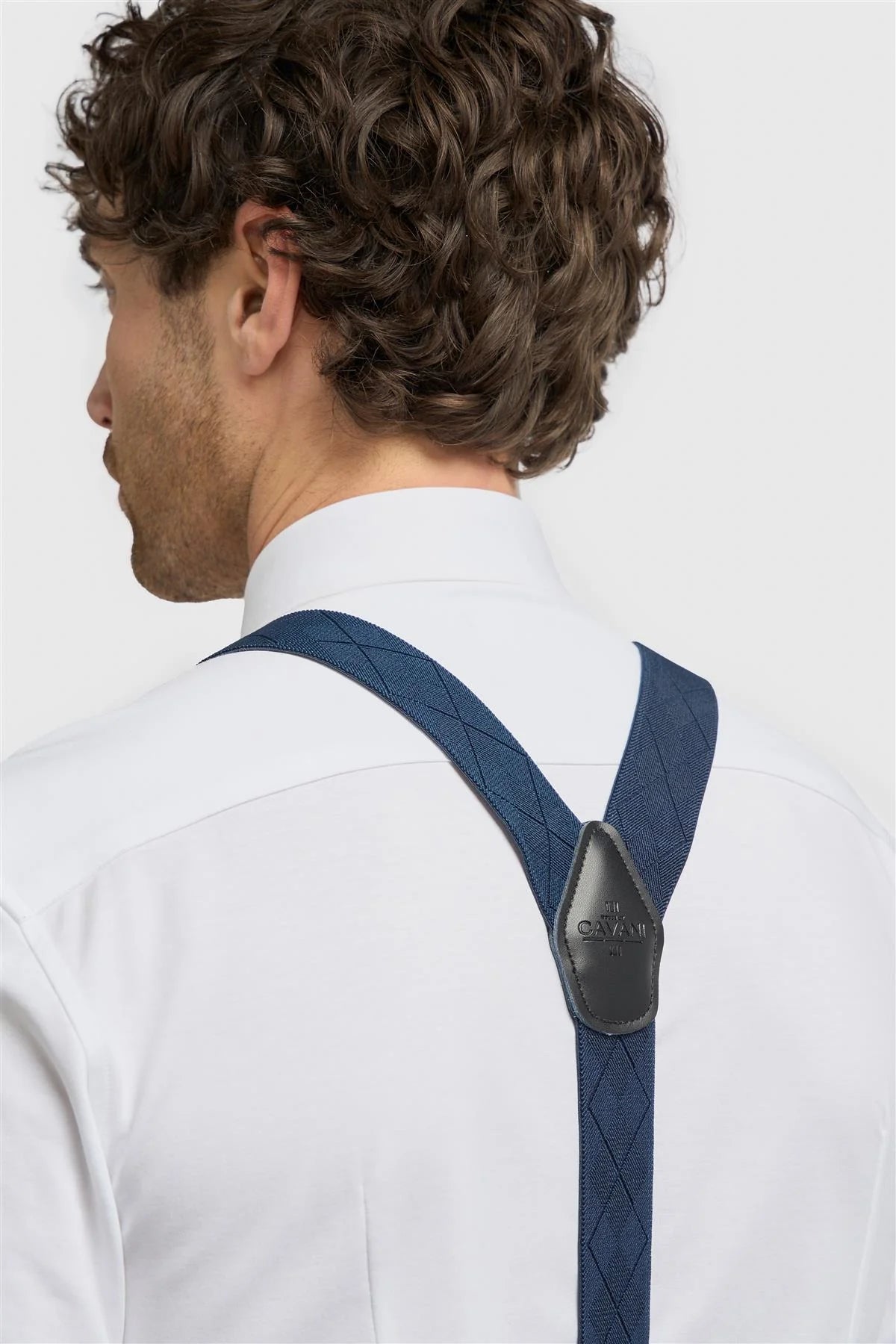 Men’s Textured Braces with Adjustable Straps Back Picture