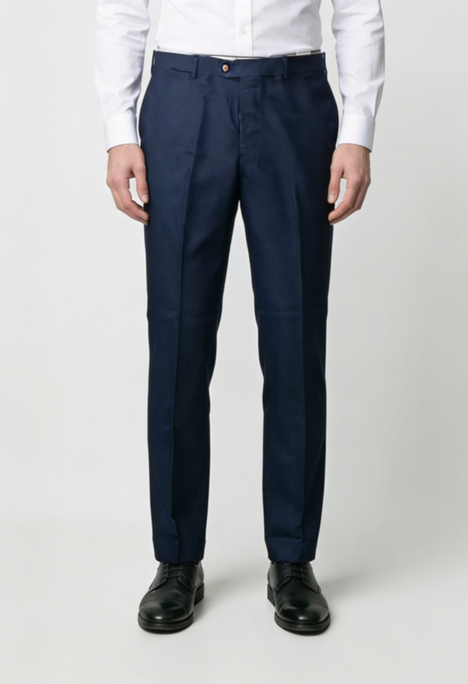 Men’s Textured Dress Trousers - Style SULLIVAN NAVY BLUE