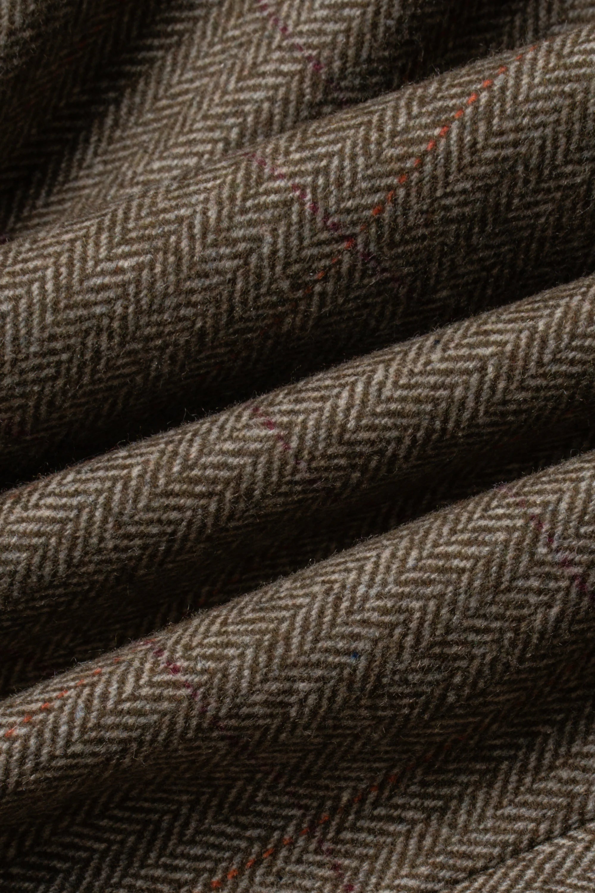 Men's Tweed Check Green Formal Trousers - Gaston Sage - Sage Green Fabric Picture