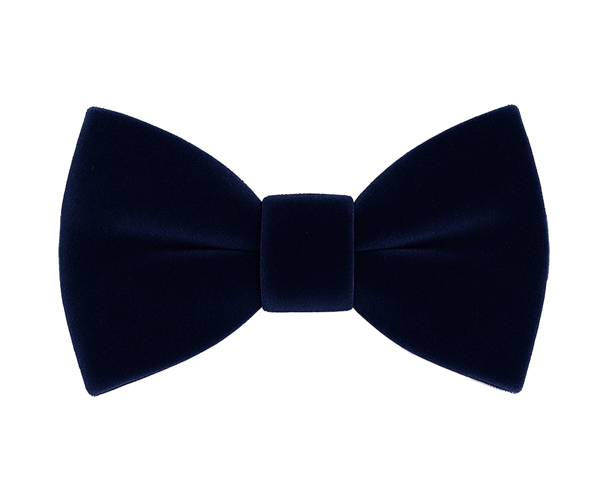 Men’s Velvet Dickie Bow Tie & Handkerchief Set - Savoy - Navy Blue