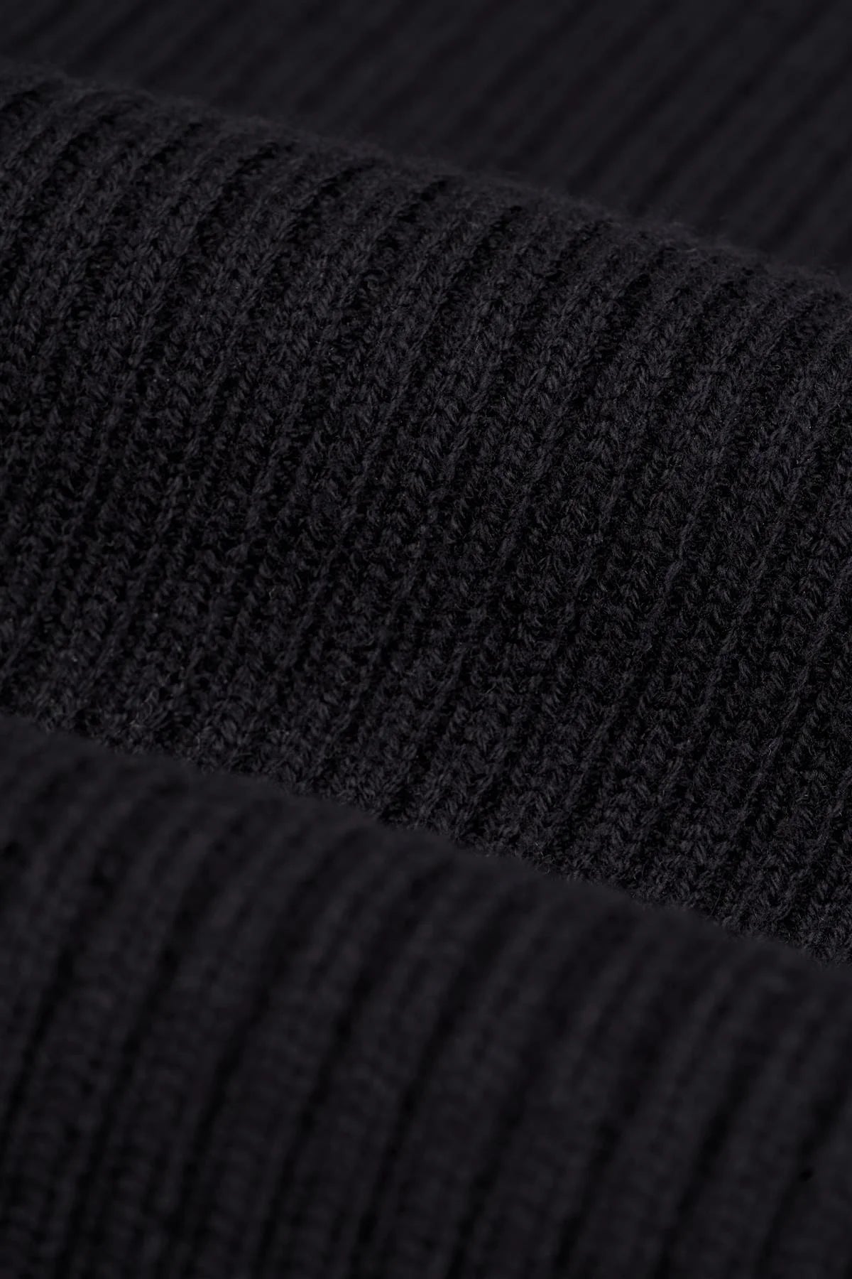Men’s Wool-Cotton Blend Rib Knit Jumper - FOSCO - Navy