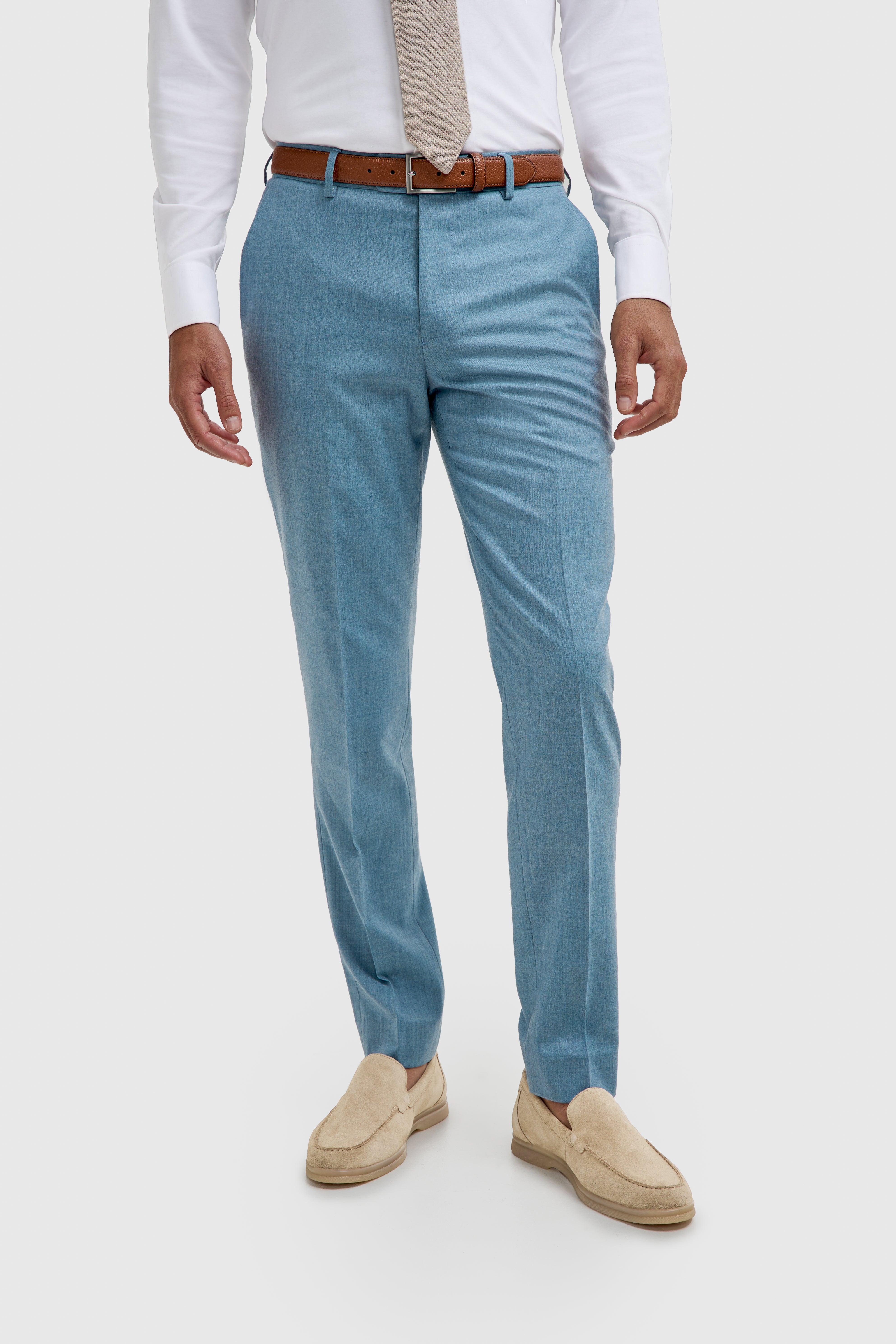 Herren Woll-Slim-Fit-Formelhose – James – Marineblau