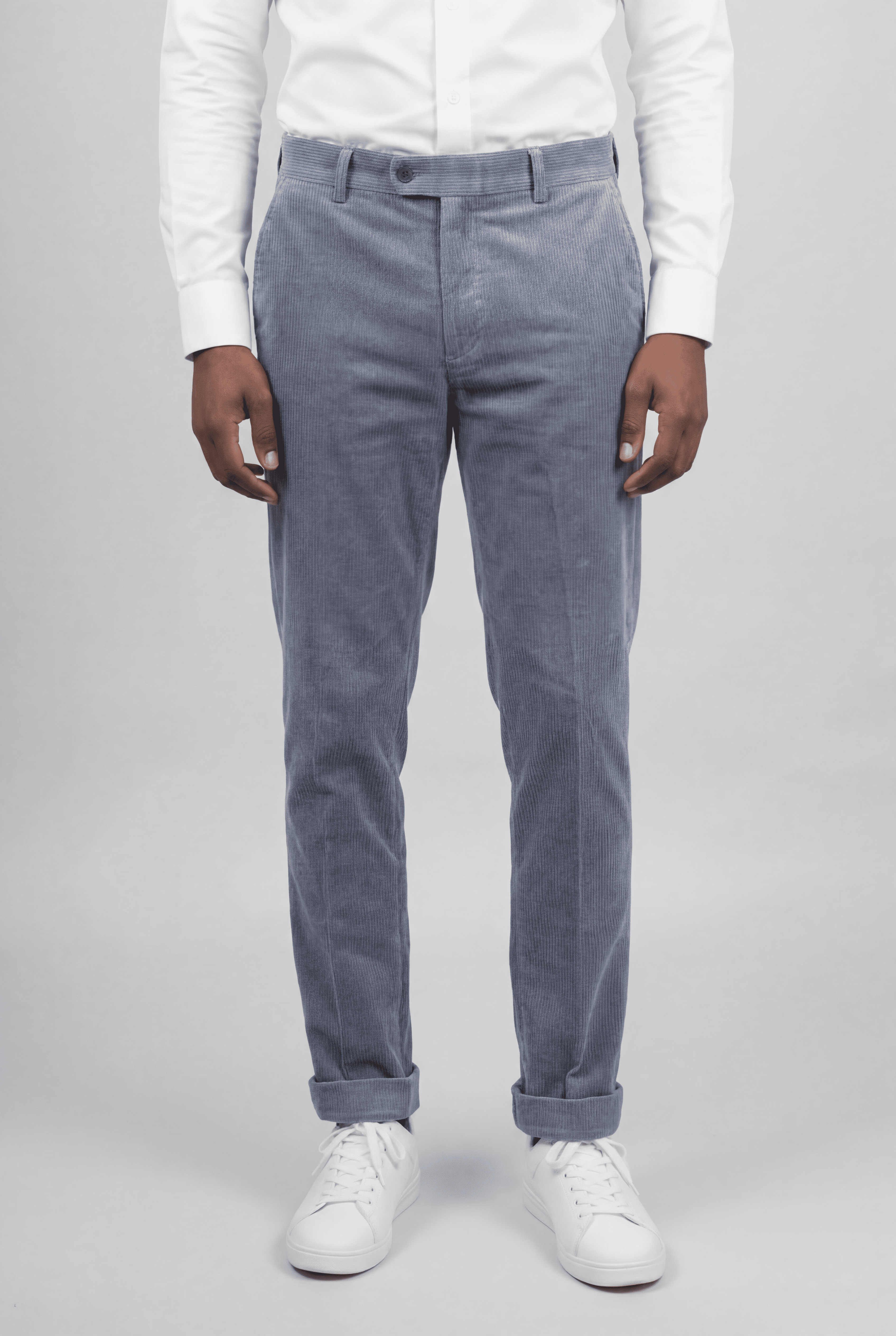 Herren 2-teiliger formeller Anzug aus Baumwoll-Cord - Dawson - Blau