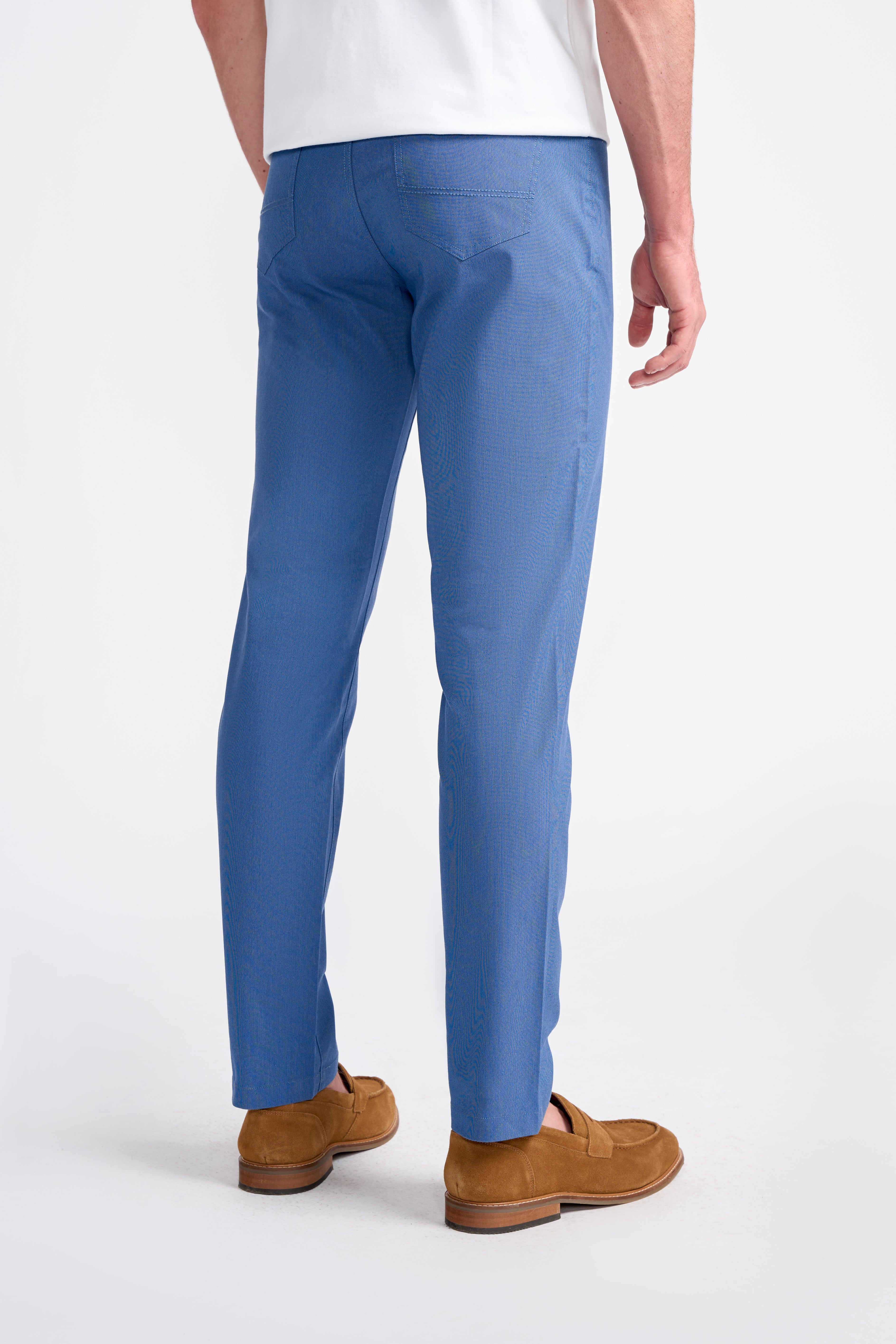 Herren Baumwollmischung Jeans-Schnitt Chino Hose – DALTON - Kobaltblau