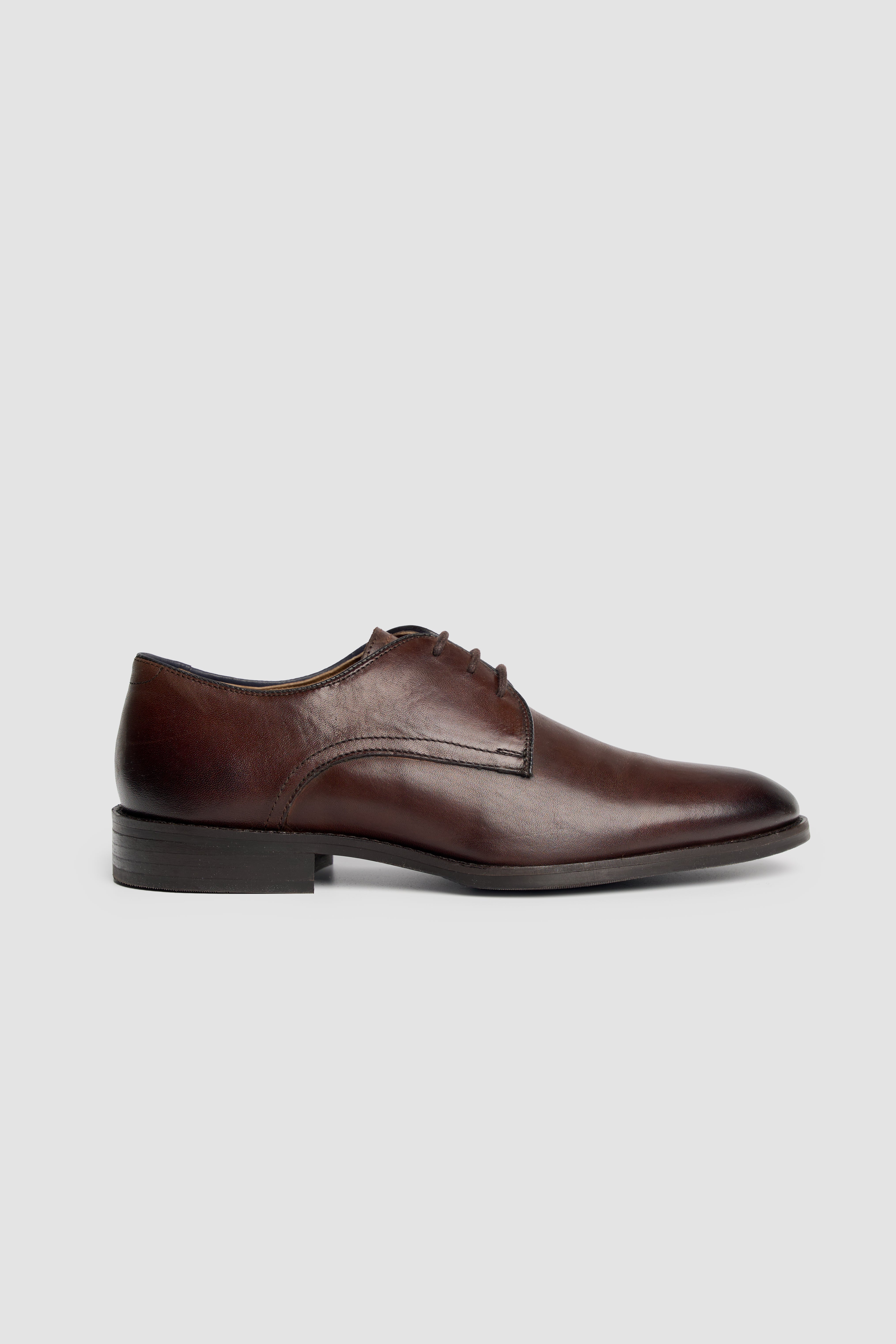 Scarpe Derby da uomo in pelle con lacci - Taylor - Marrone cioccolato