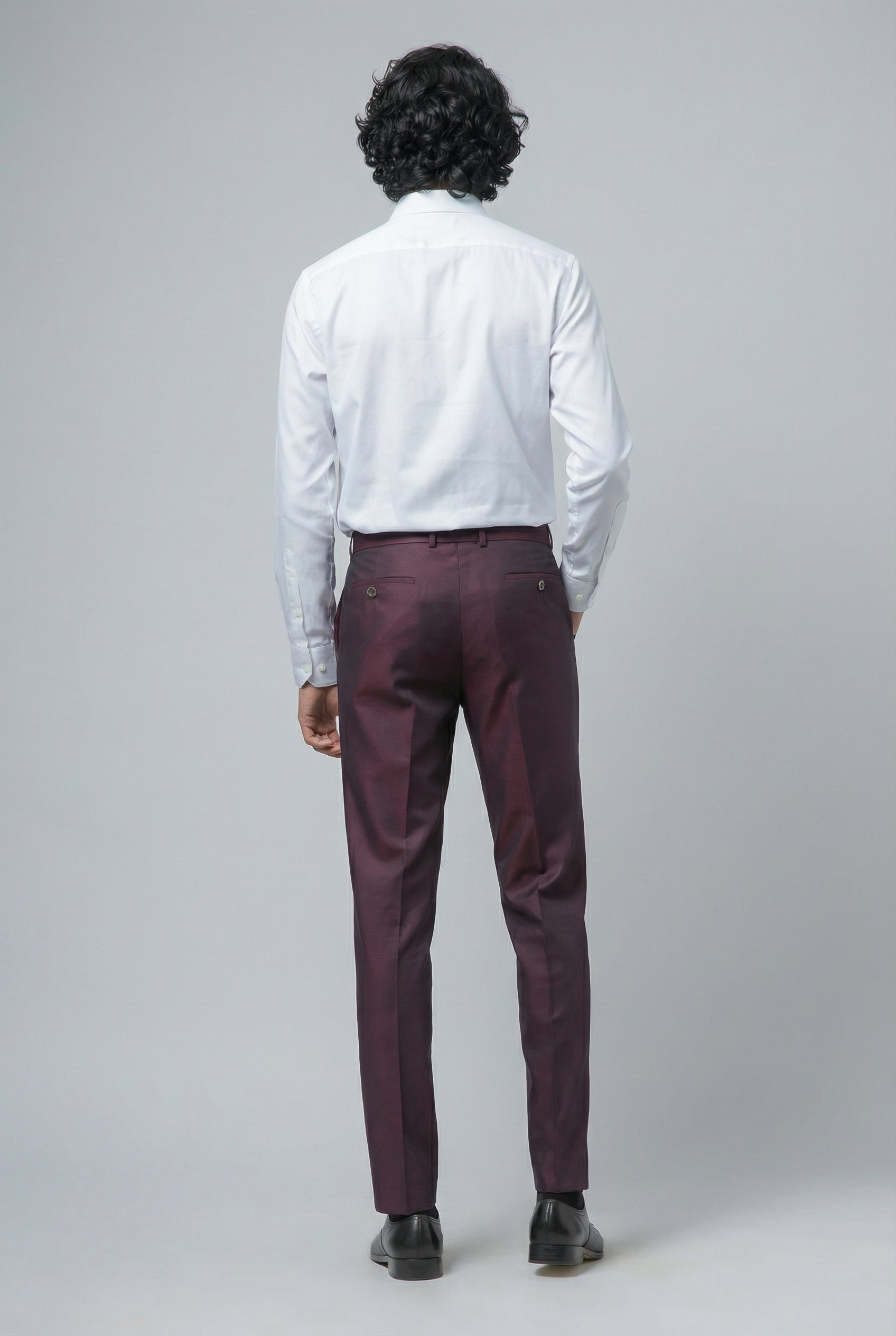 Herren Lincoln Slim Fit Burgunder Anzug - Burgunder