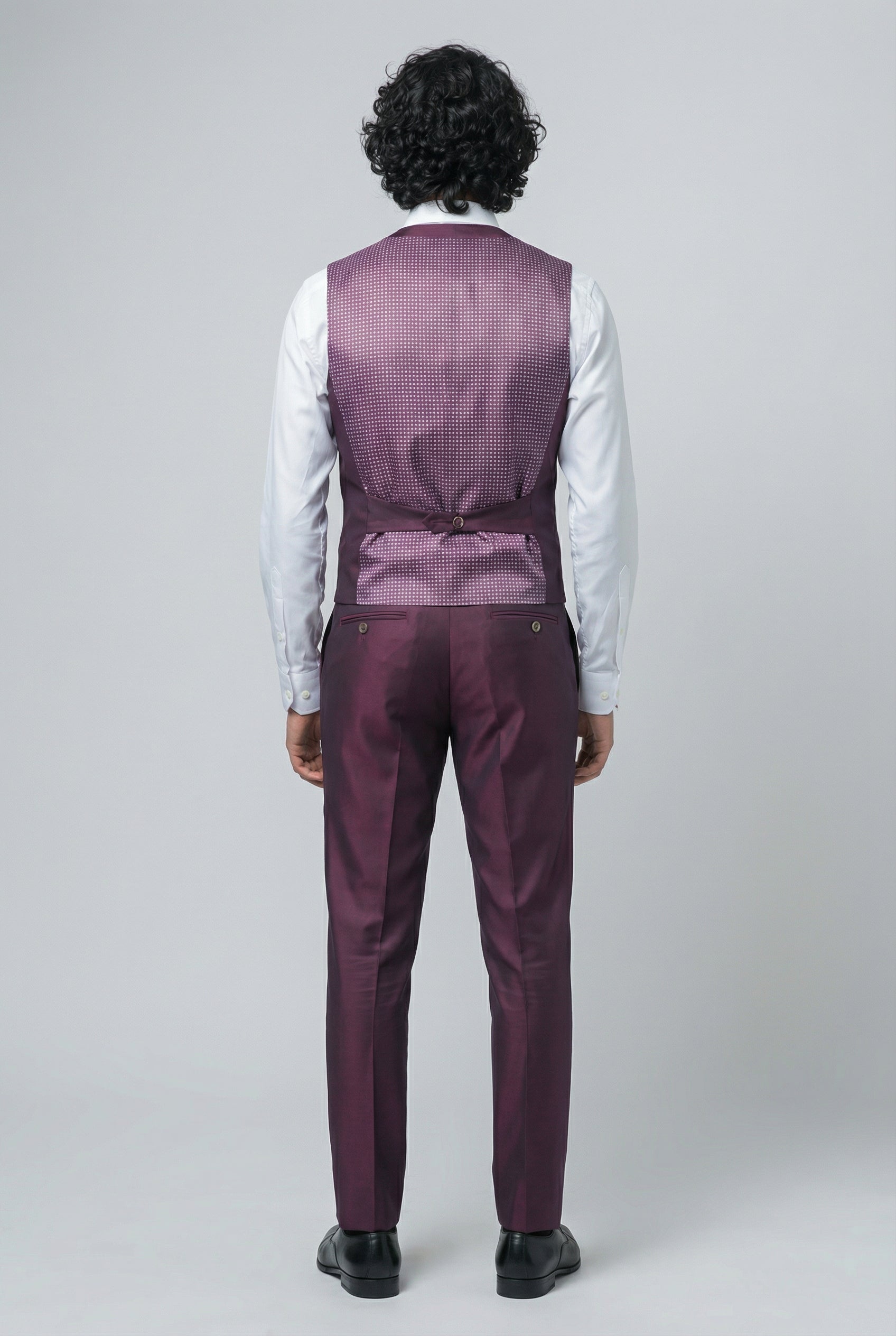 Herren Lincoln Slim Fit Burgunder Anzug - Burgunder