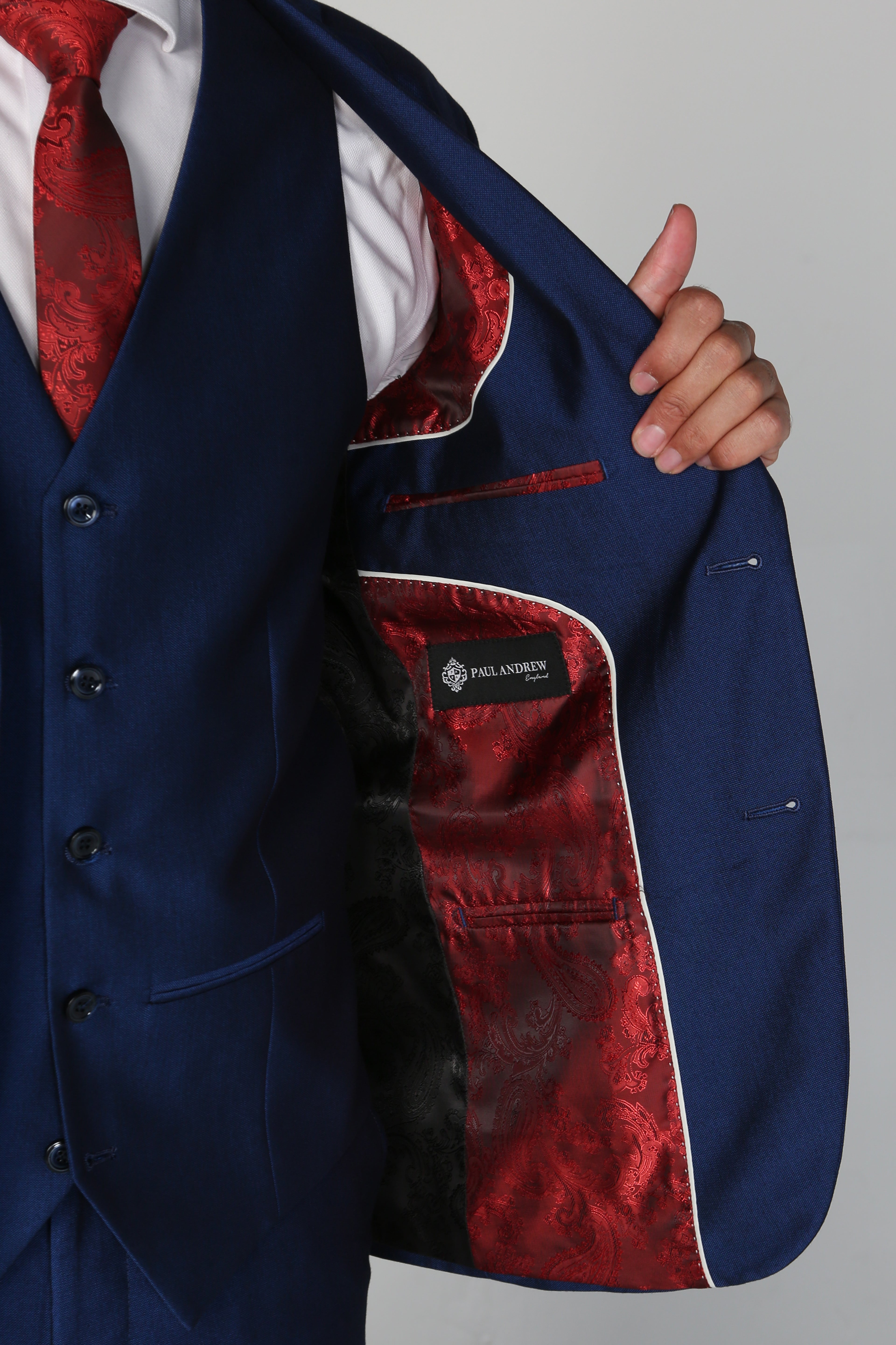 Herren Glanzeffekt Marine Anzugjacke - KINGSLEY - Marineblau