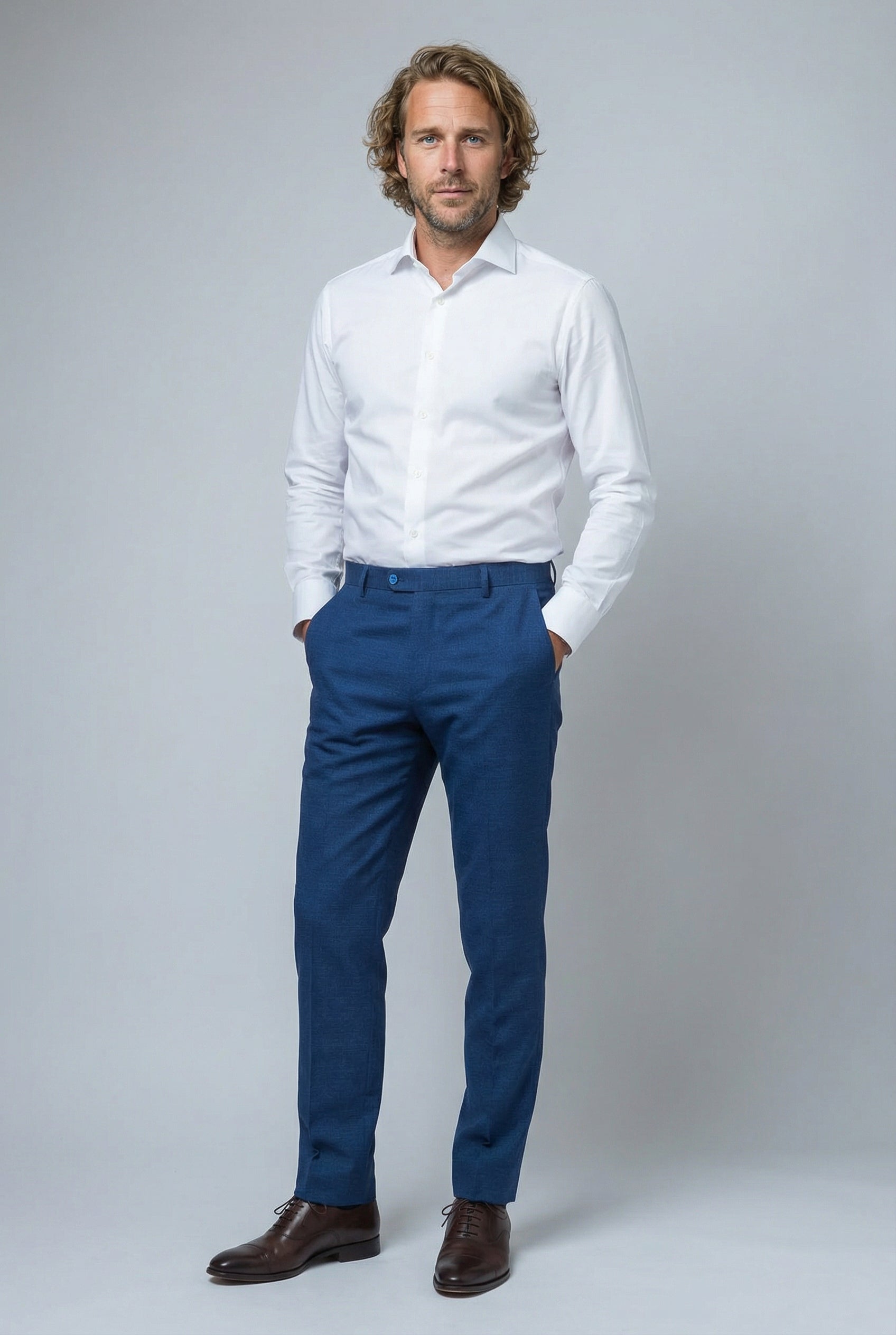Costume homme coupe slim bleu indigo - MATEO - Bleu indigo