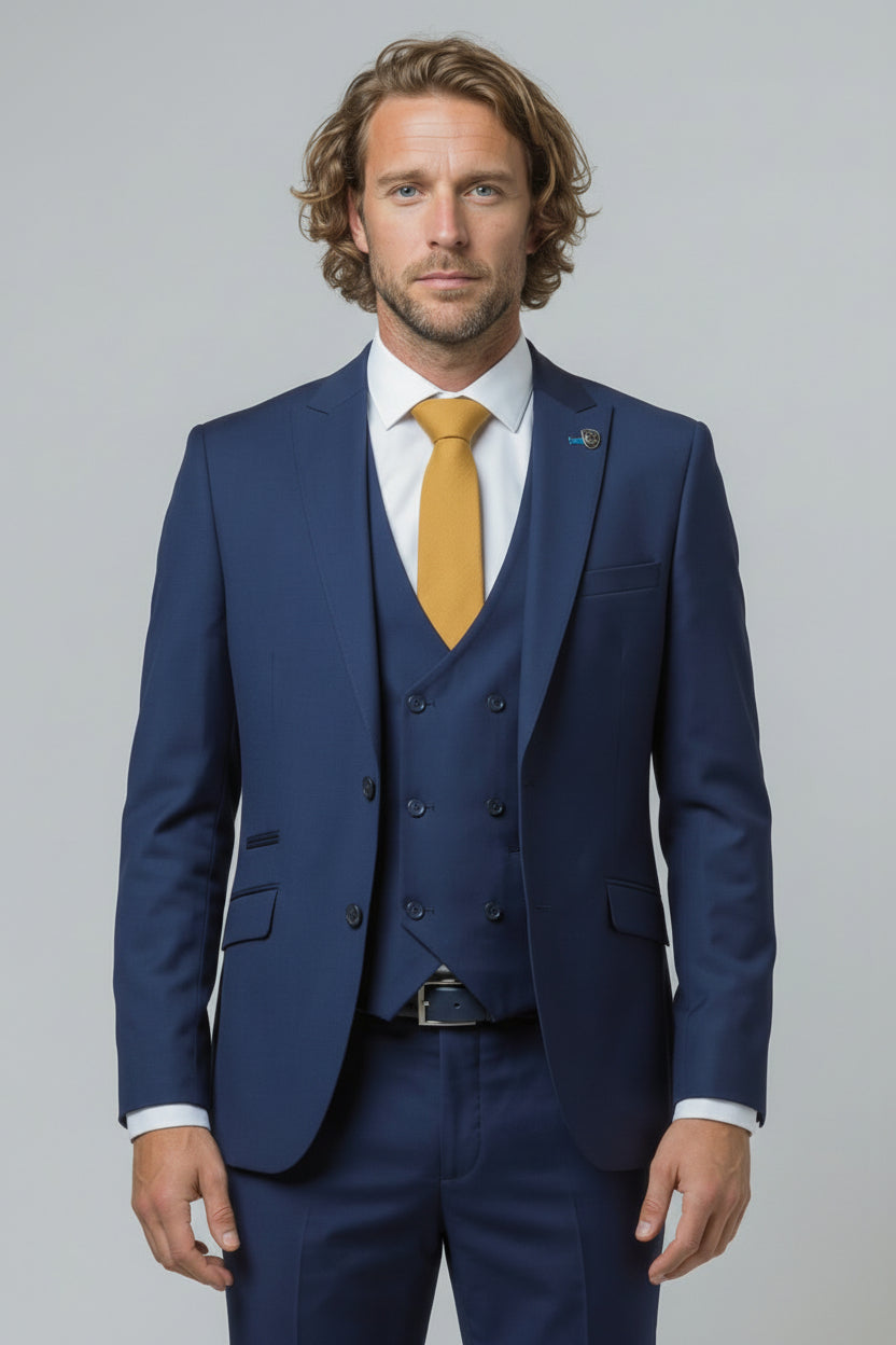 Traje azul marino ajustado para hombre - ISAAC - Azul marino