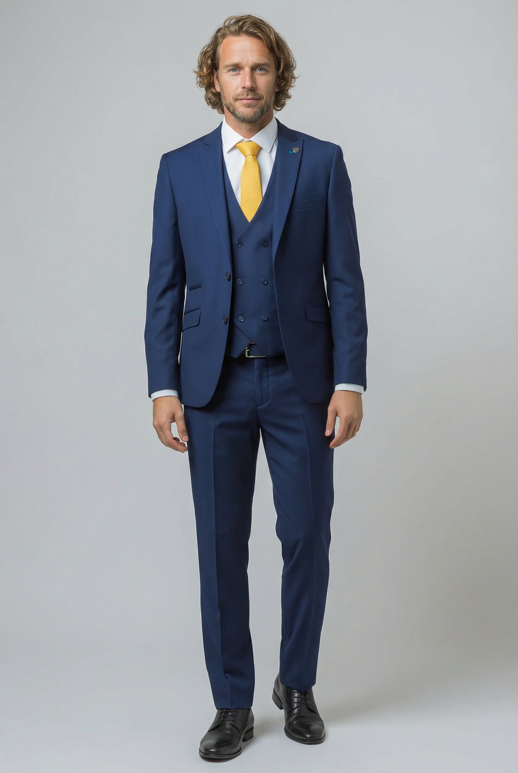 Traje azul marino ajustado para hombre - ISAAC - Azul marino