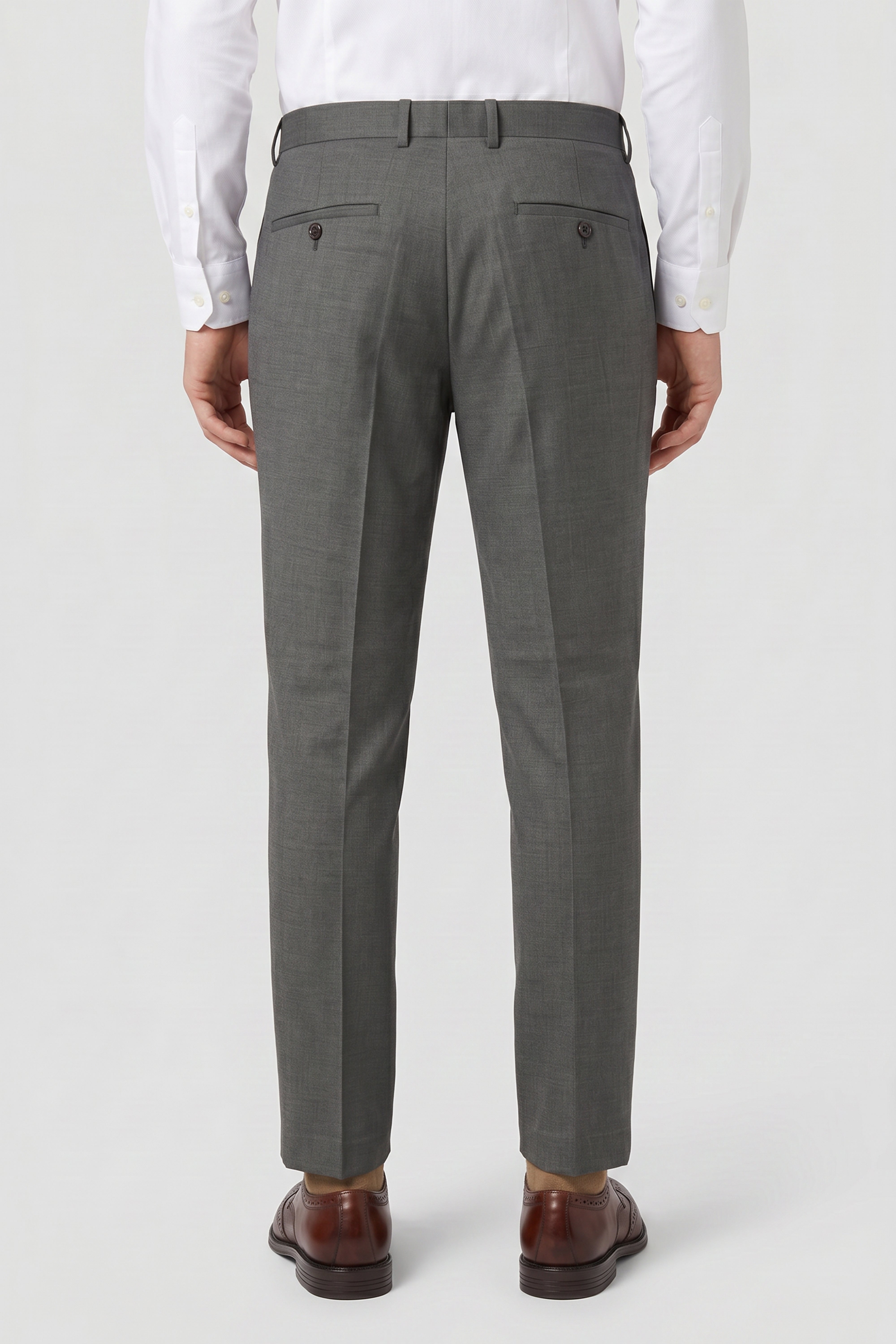 Pantalones de vestir de sarga para hombre - Verde oscuro