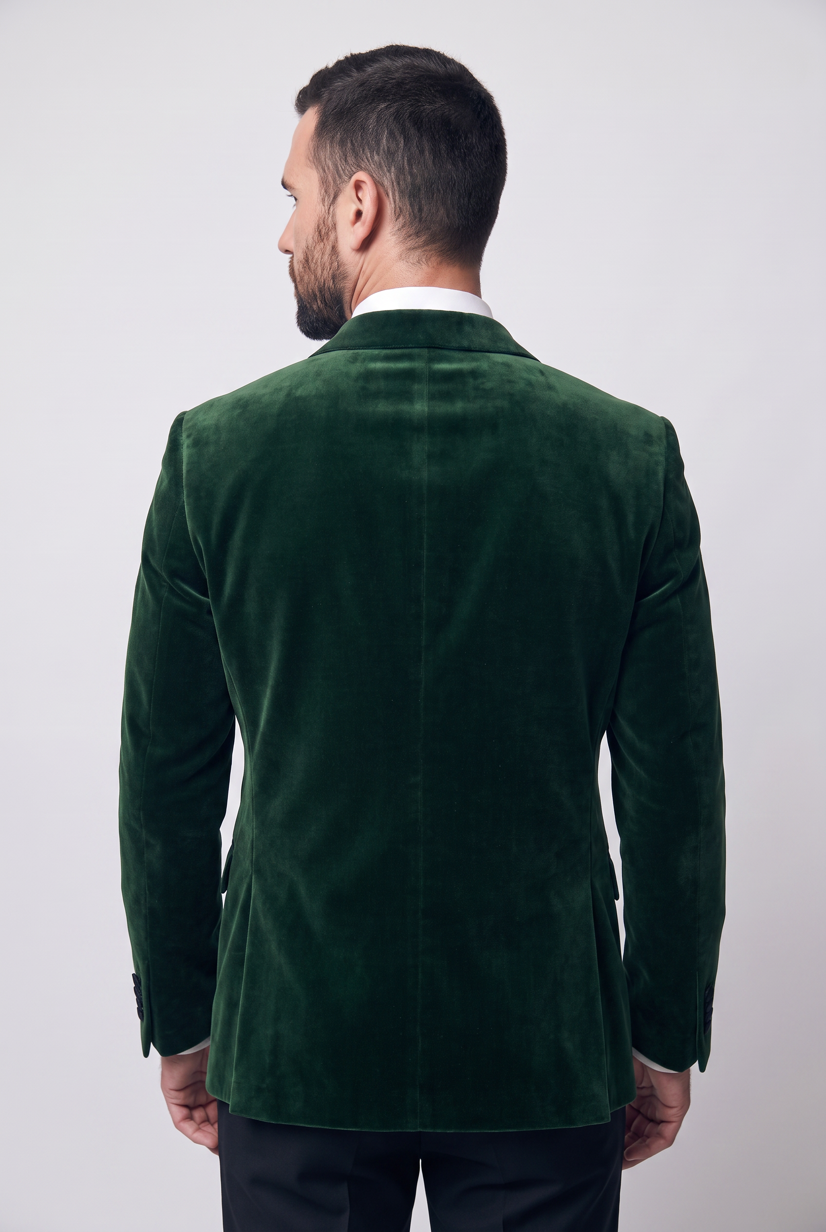 Men’s Velvet Blazer Satin Lapel Dinner Jacket - Mayfair - Green