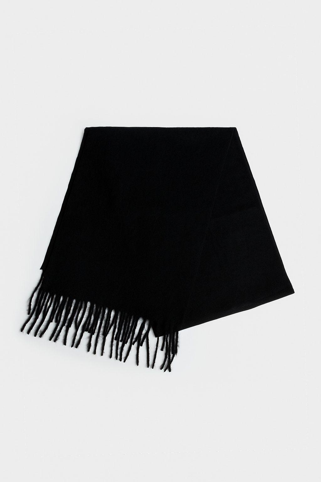 Écharpe en tricot doux à franges pour homme - Noir