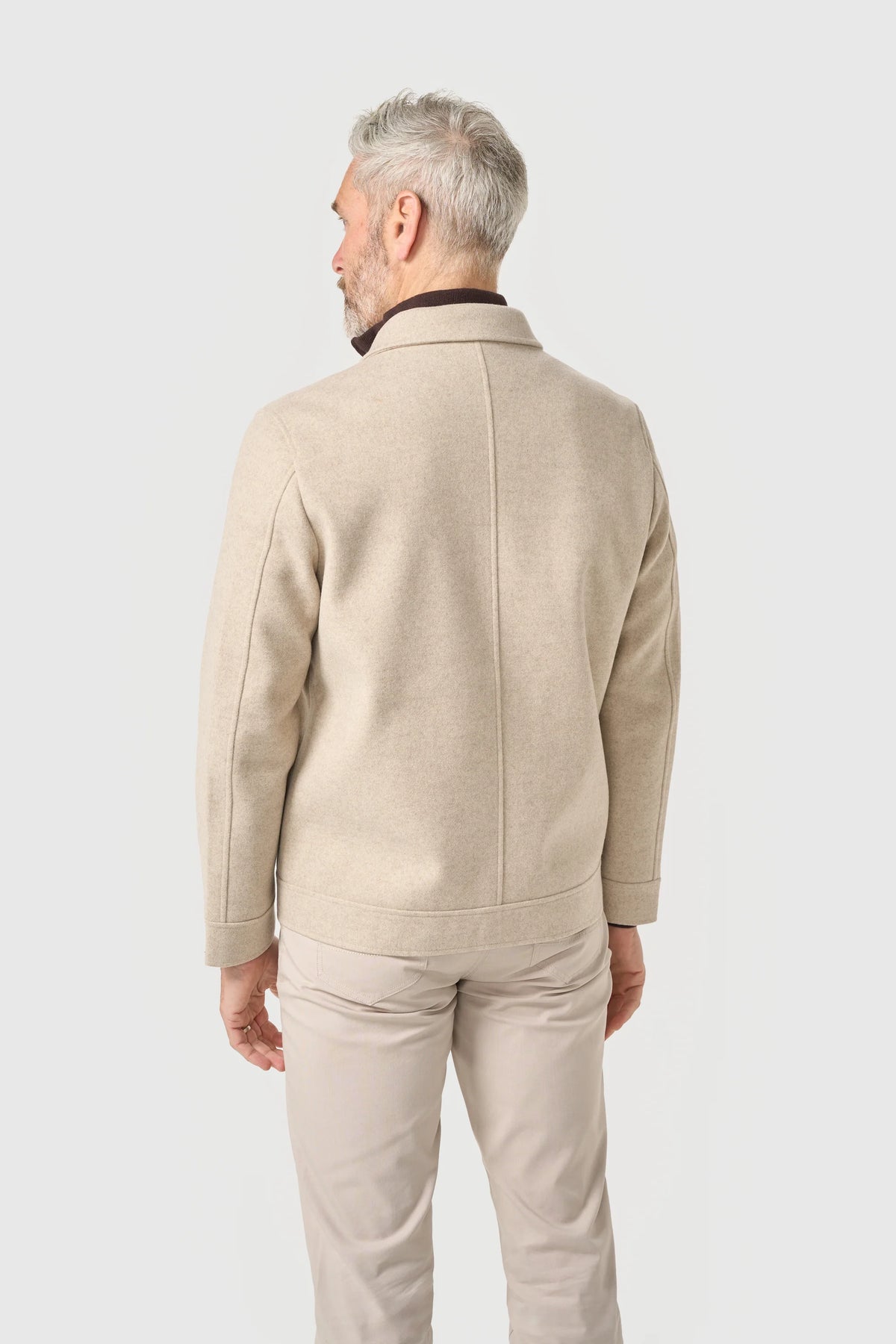 Men’s Short Jacket - Cavani Steed Sand model back picture