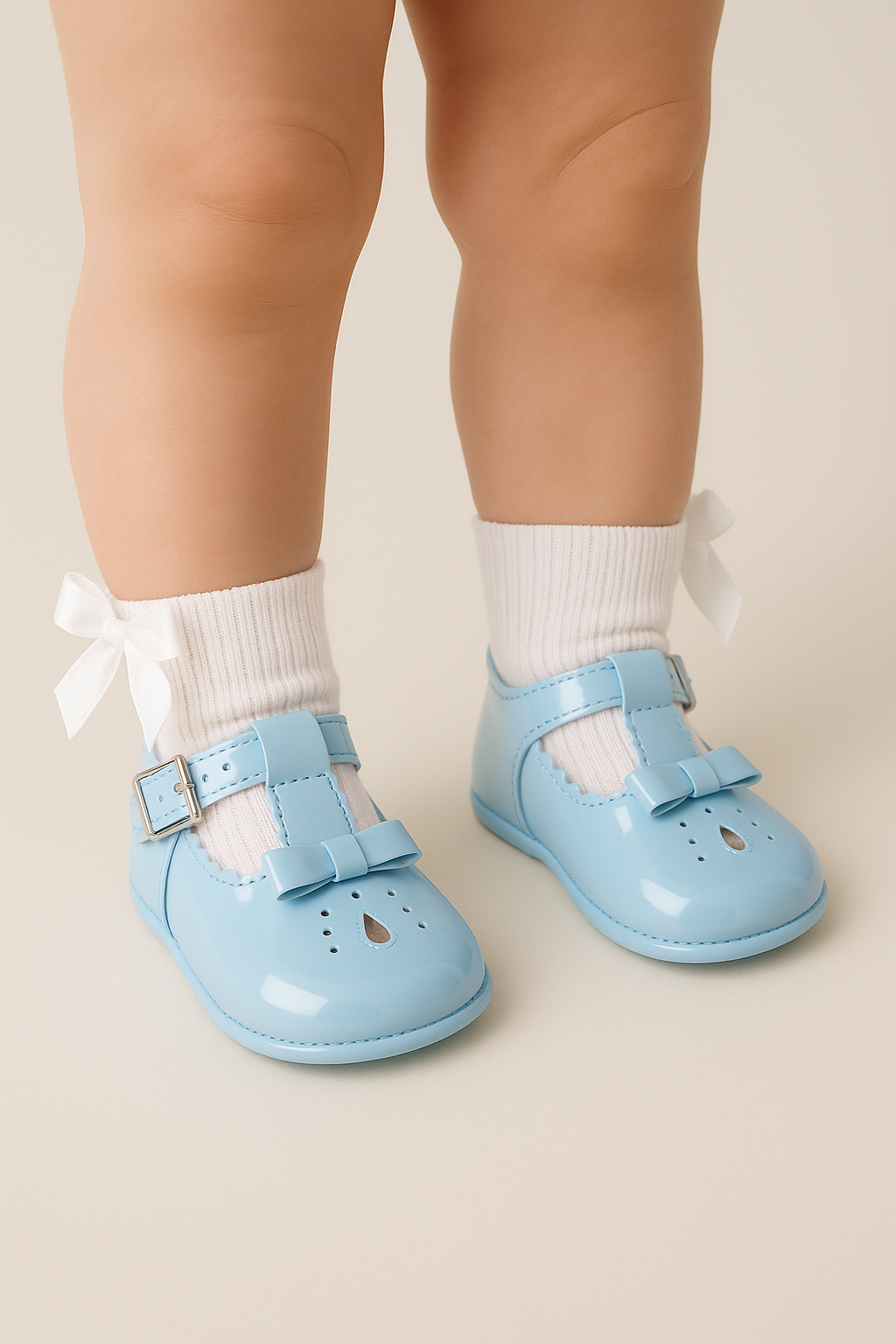 Unisex Baby Patent Shoes - HARPER - Blue