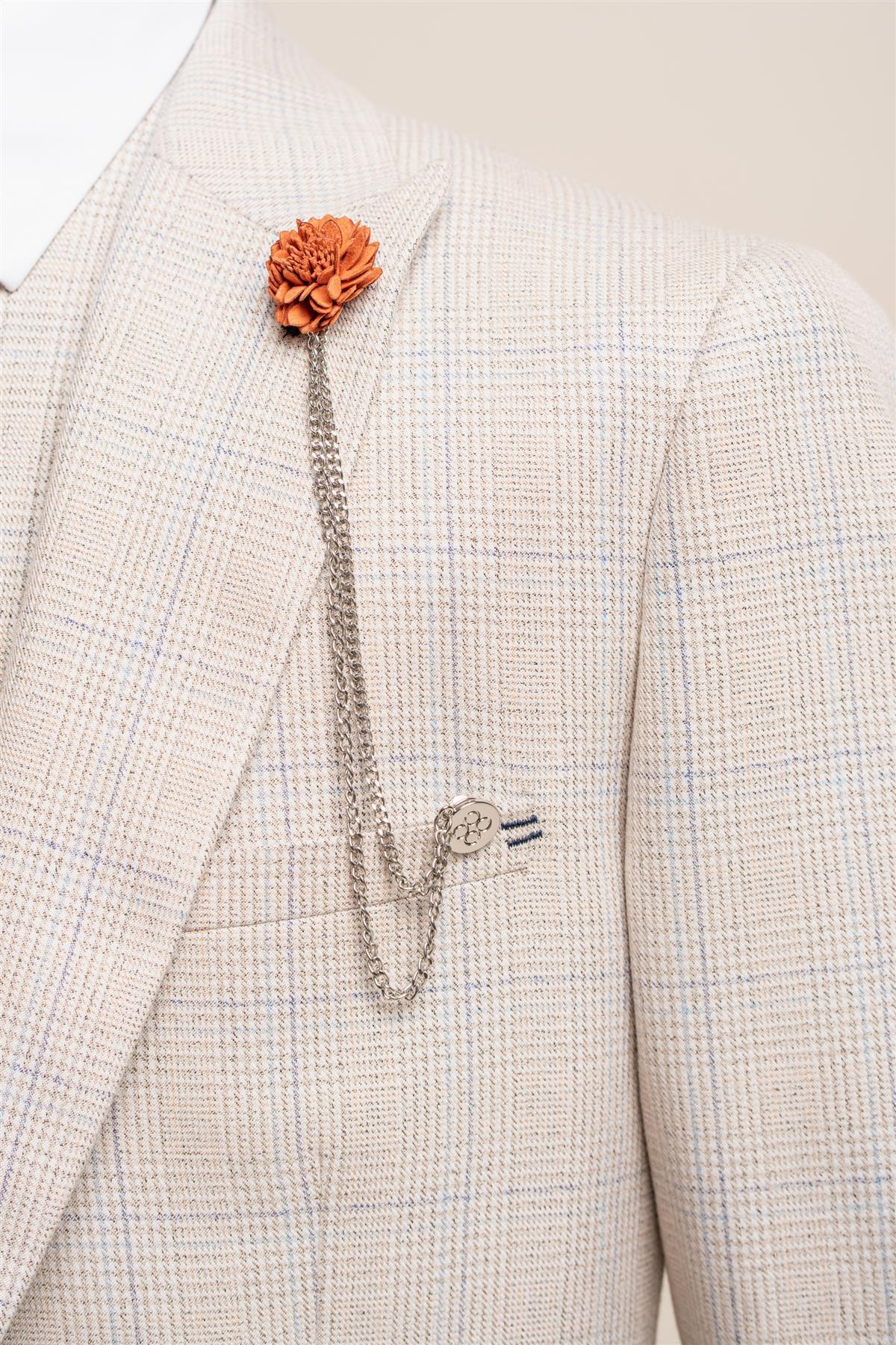 Unisex Blumenkette Broschen Anzugsaccessoire - Orange