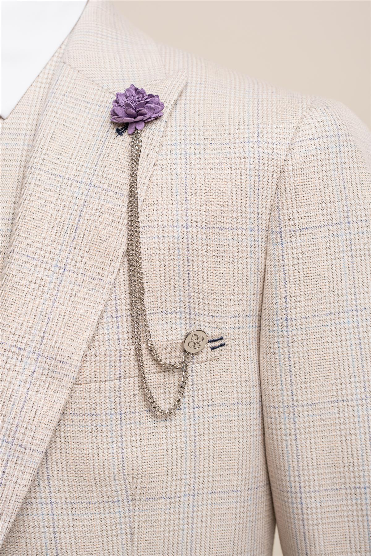 Unisex Blumenkette Broschen Anzugsaccessoire - Lila