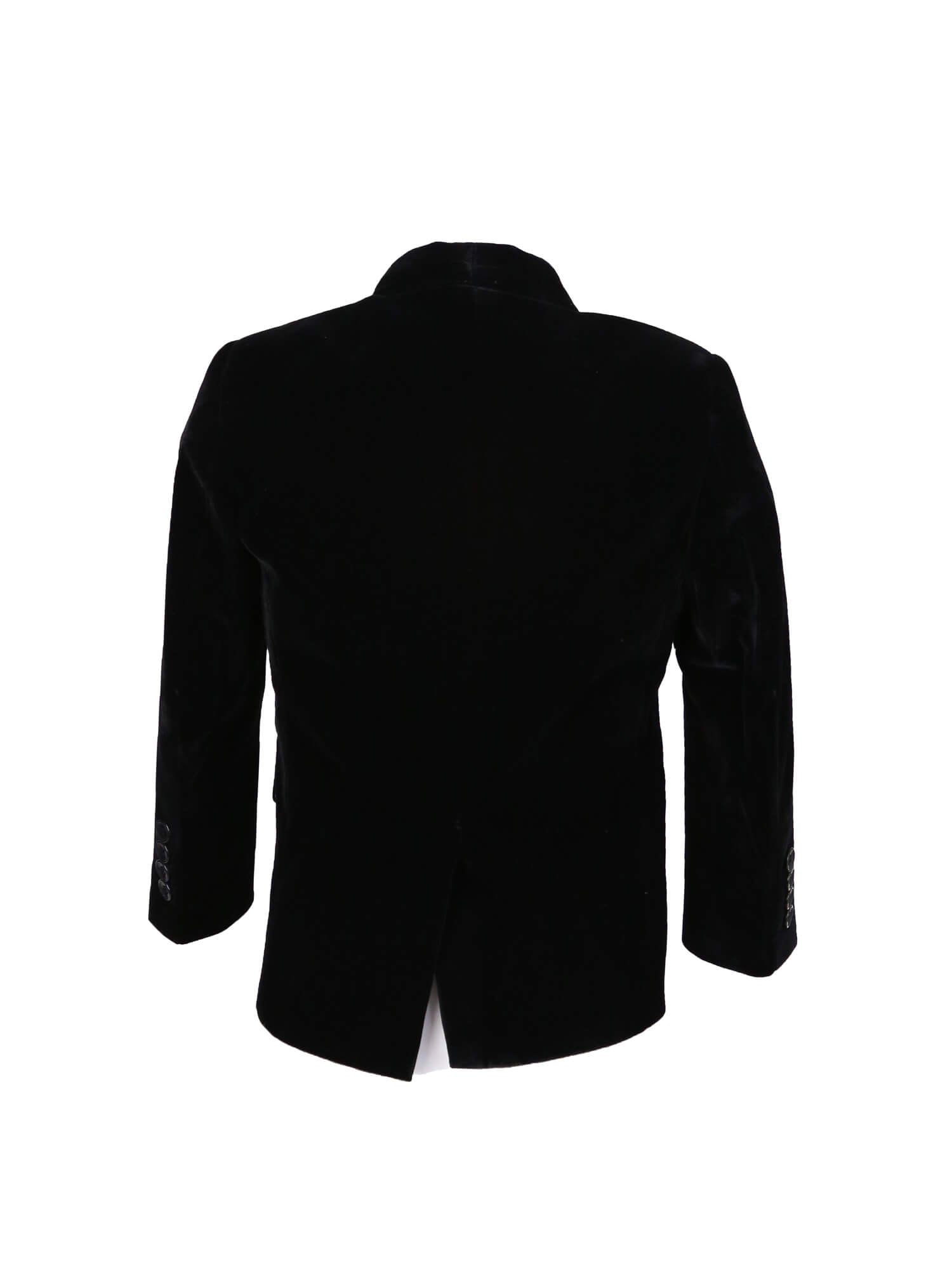 Chaqueta Blazer Formal de Terciopelo para Niños - Negro