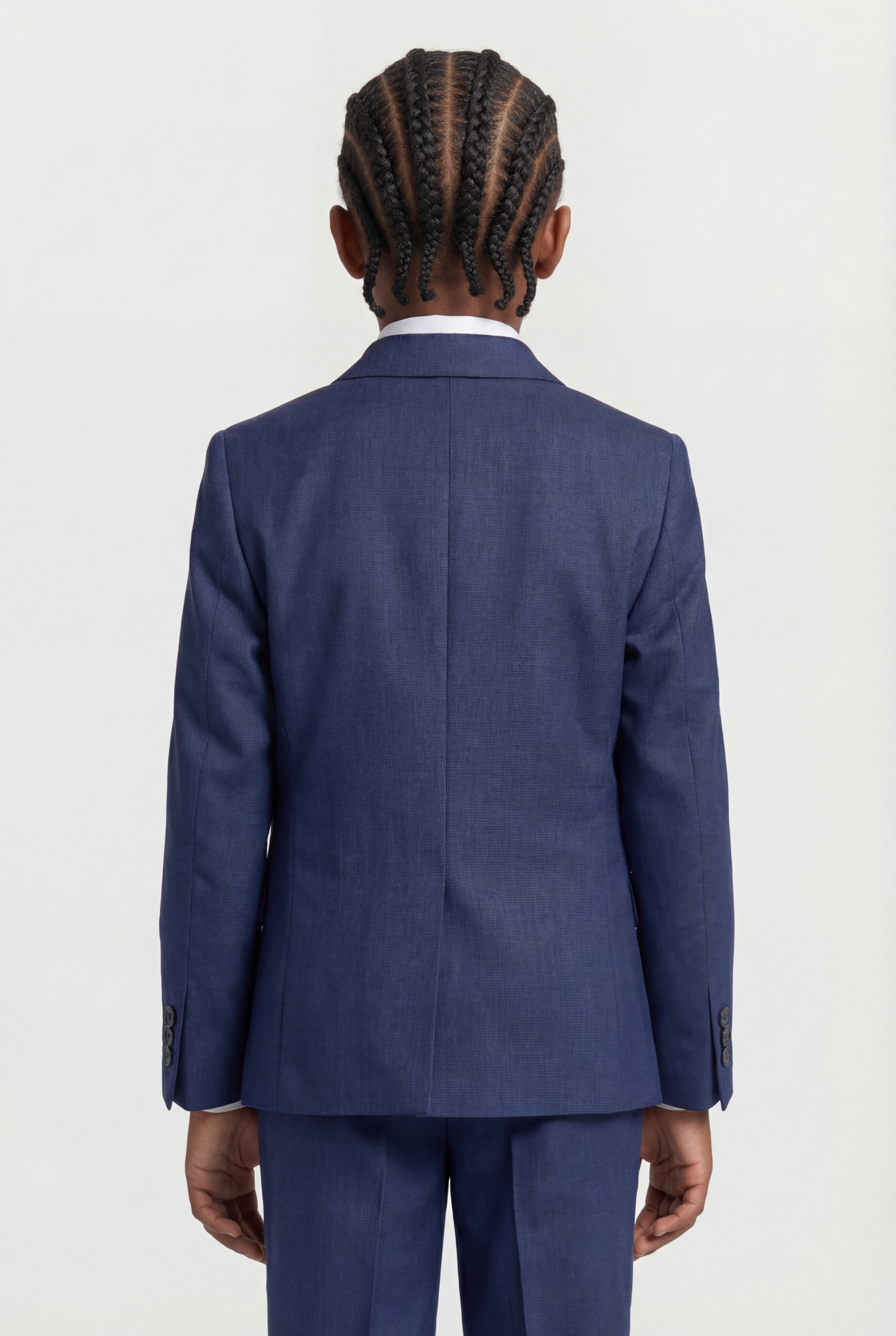 Costume croisé slim fit 4 pièces pour garçon - Bleu marine