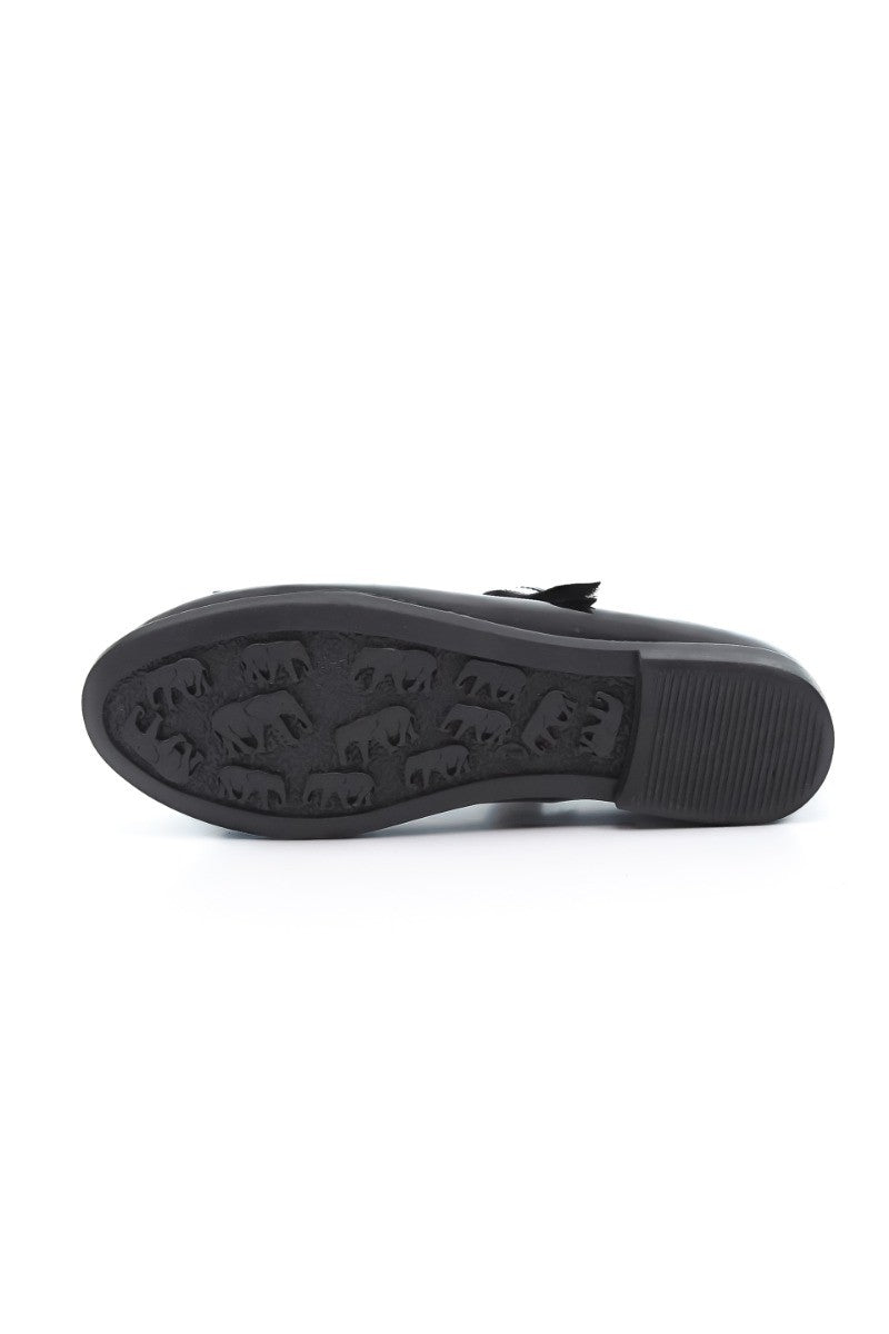 Girls Mary Jane Flat Patent Dress Shoes - LAYLA - Black