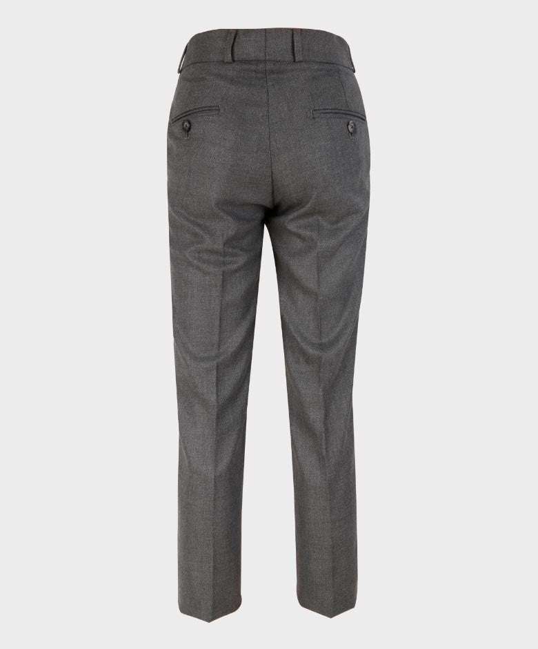 Costume à Carreaux Windowpane Rétro Tailored Fit pour Garçons - Gris - Bordeaux