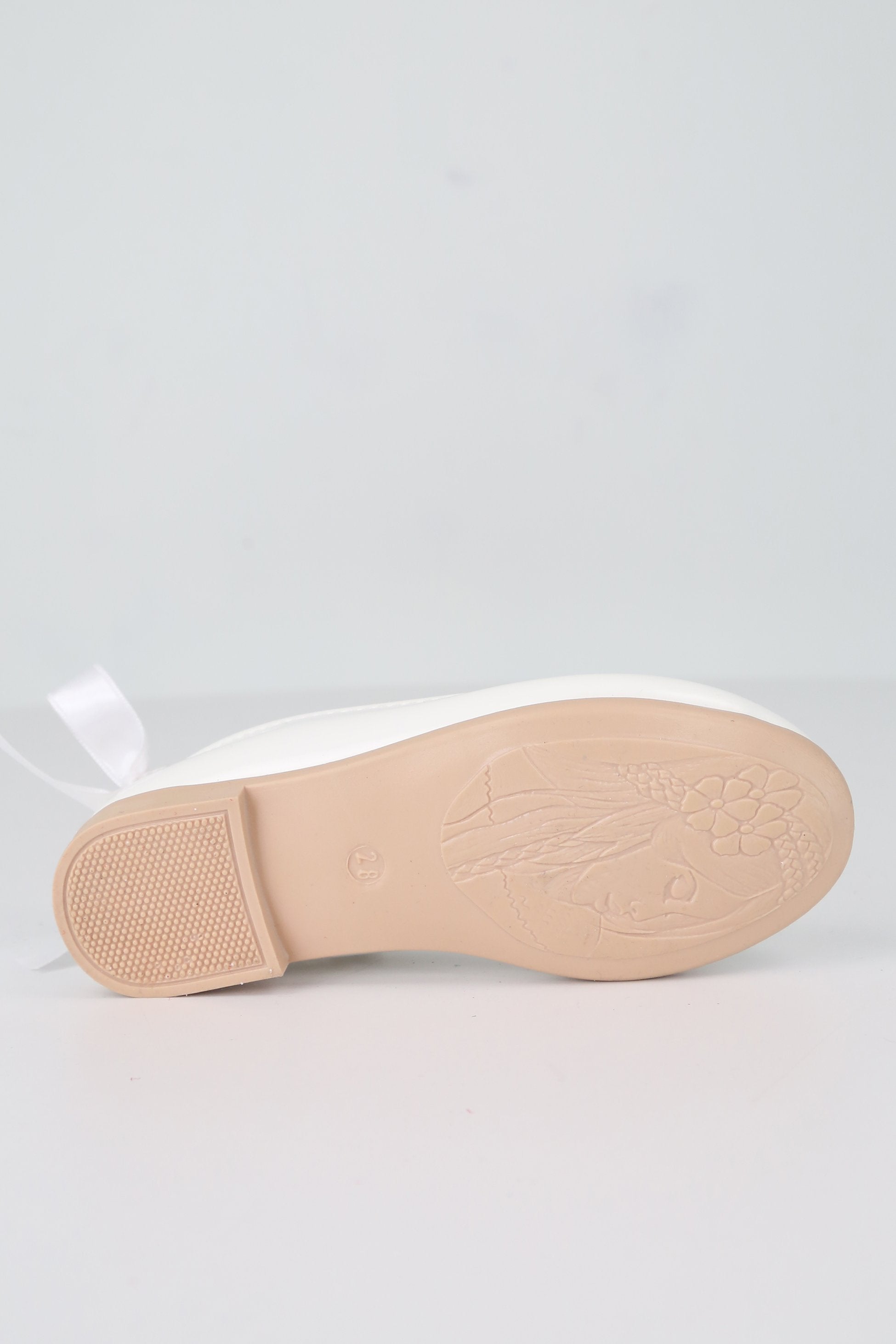 Mädchen Perlen & Band Slip-On Lack Mary Jane Schuhe - TEAN - Weiß