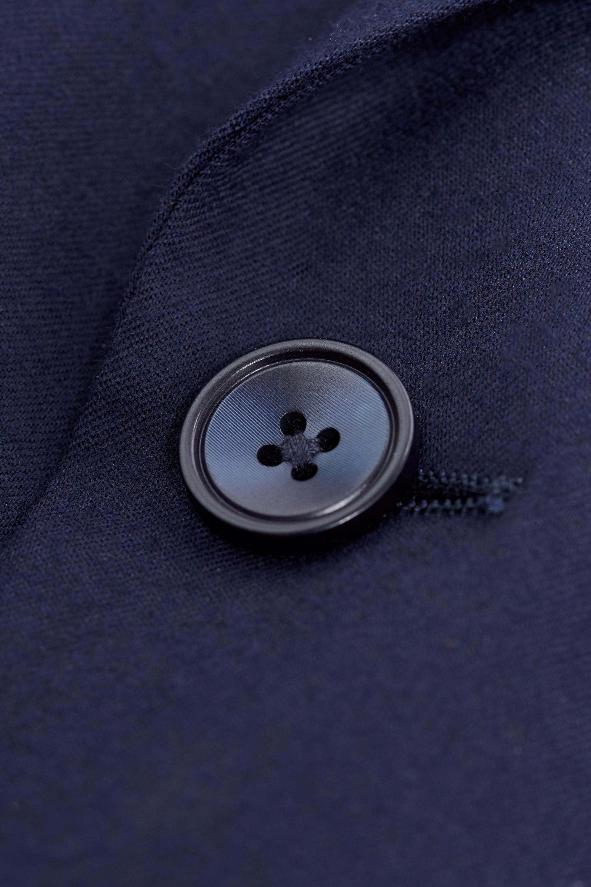 Herren Woll Slim Fit Formelle Anzugjacke - James - Marineblau