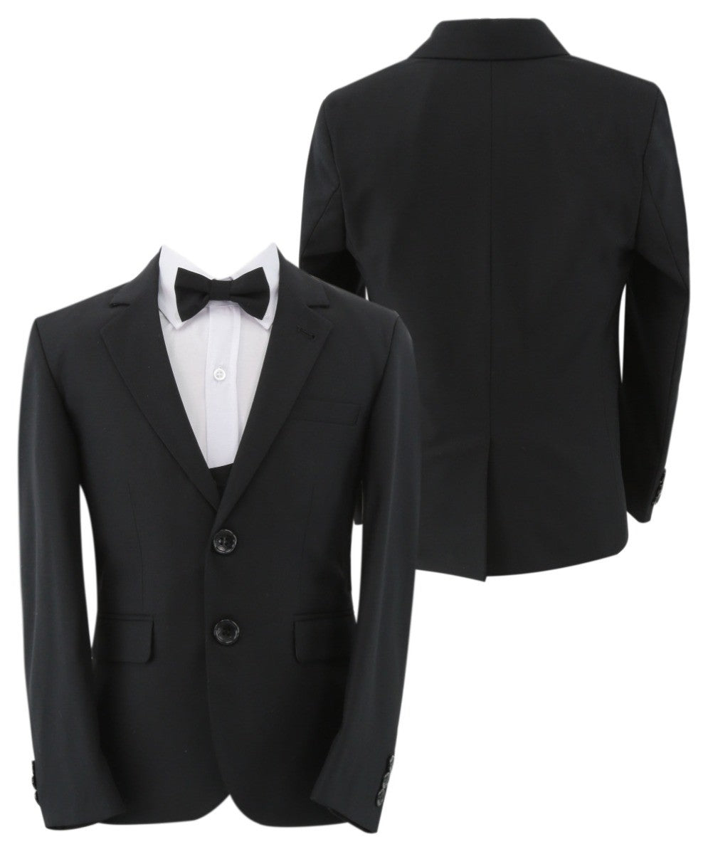 Jungen Schlank geschnittener 7-teiliger Anzug - Kenny - Schwarz