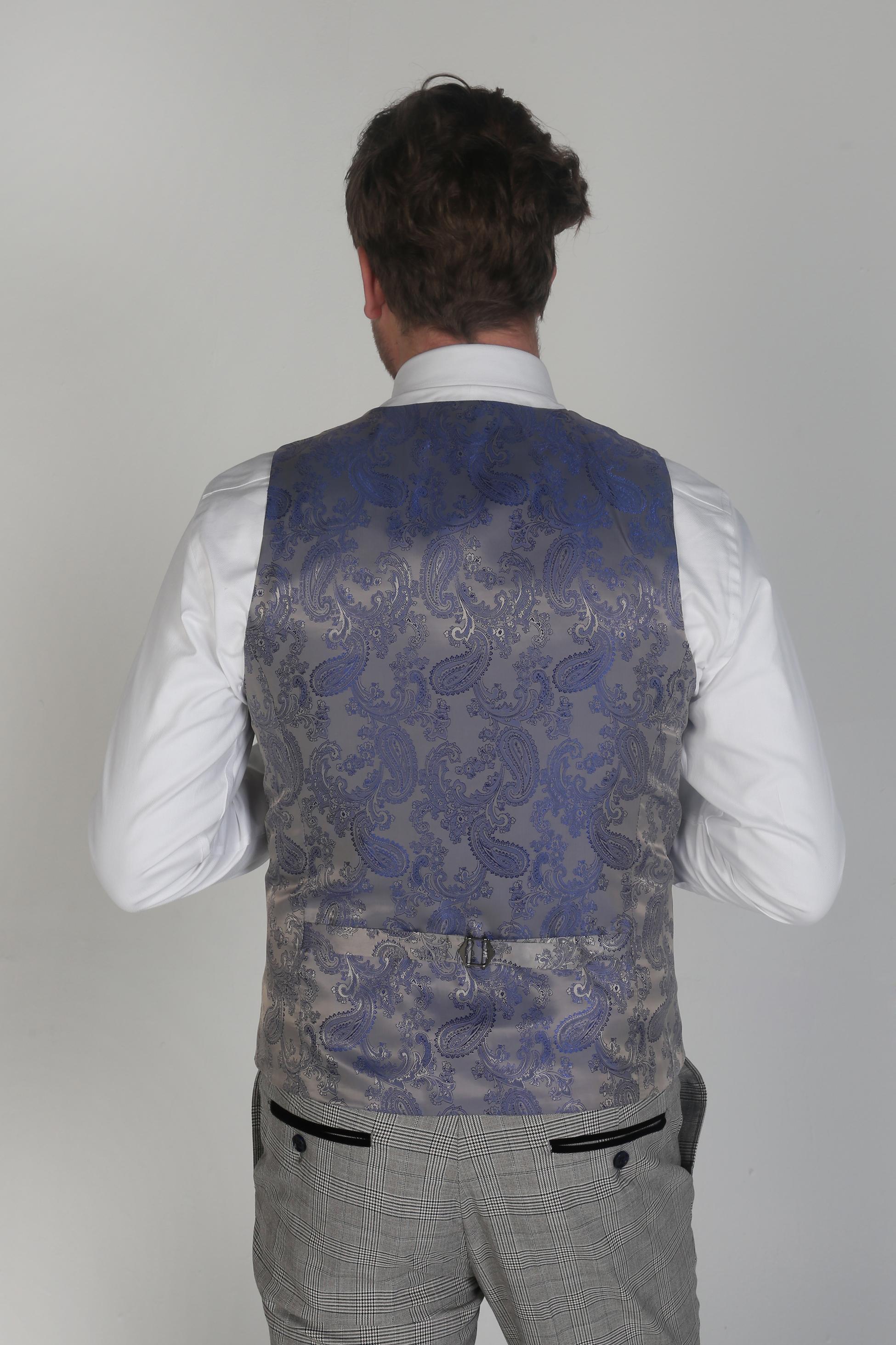Costume Formel en Tweed à Carreaux Windowpane pour Hommes - HUGO - Gris