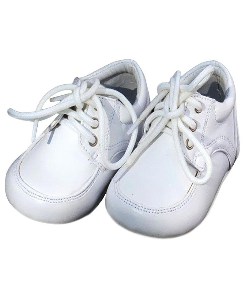 Baby Jungen Schnür-Taufschuhe - Weiß