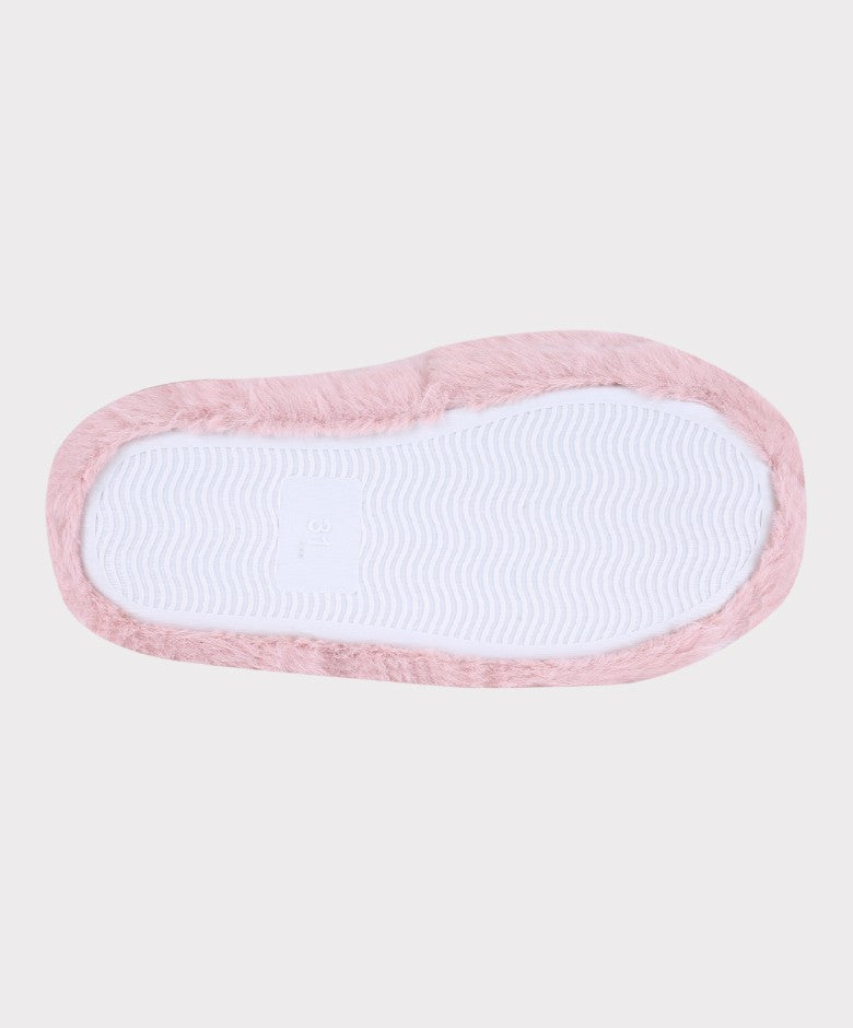 Mädchen Rosa Plüsch Pelz Hausschuhe - Rosa