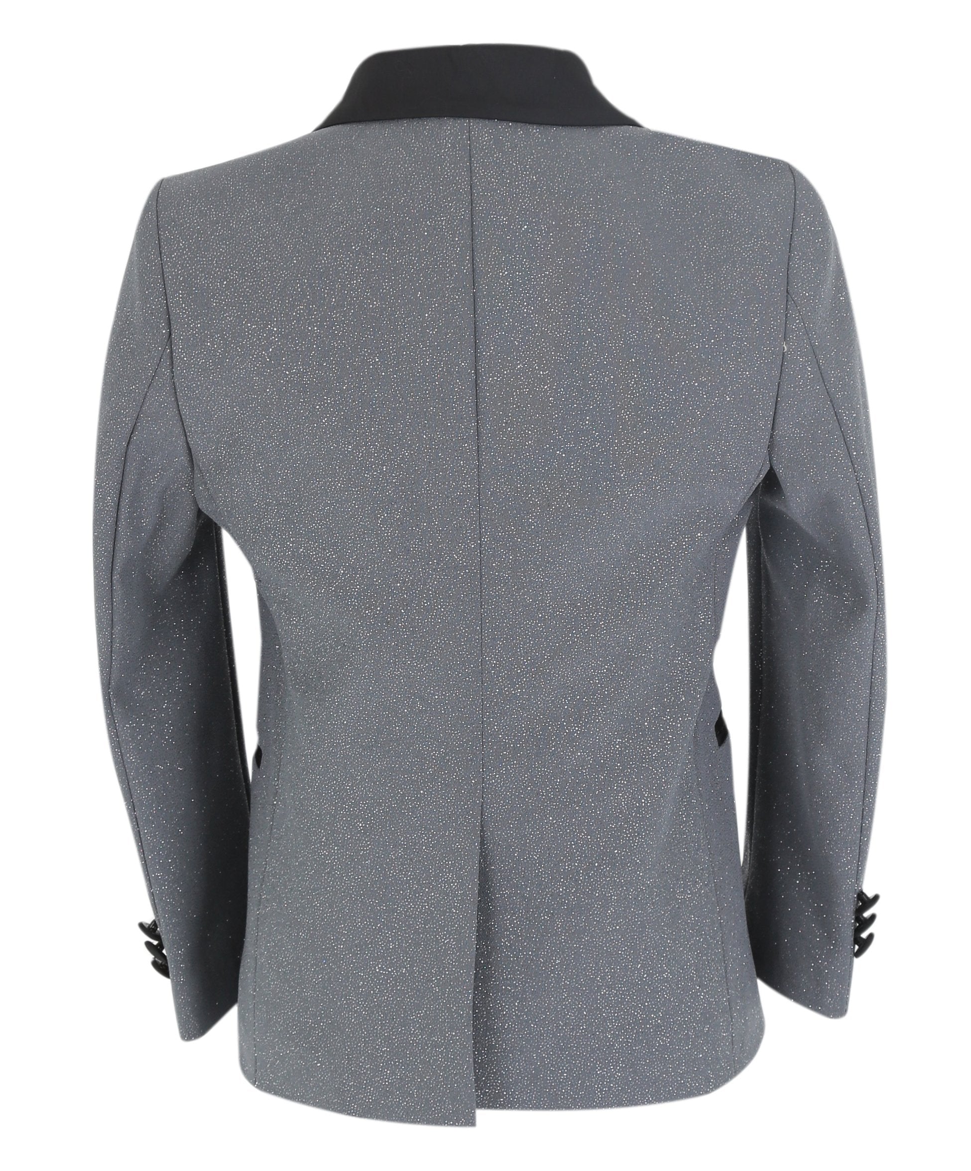 Jungen Slim Fit Glitzernder Tuxedo Anzug - Grau