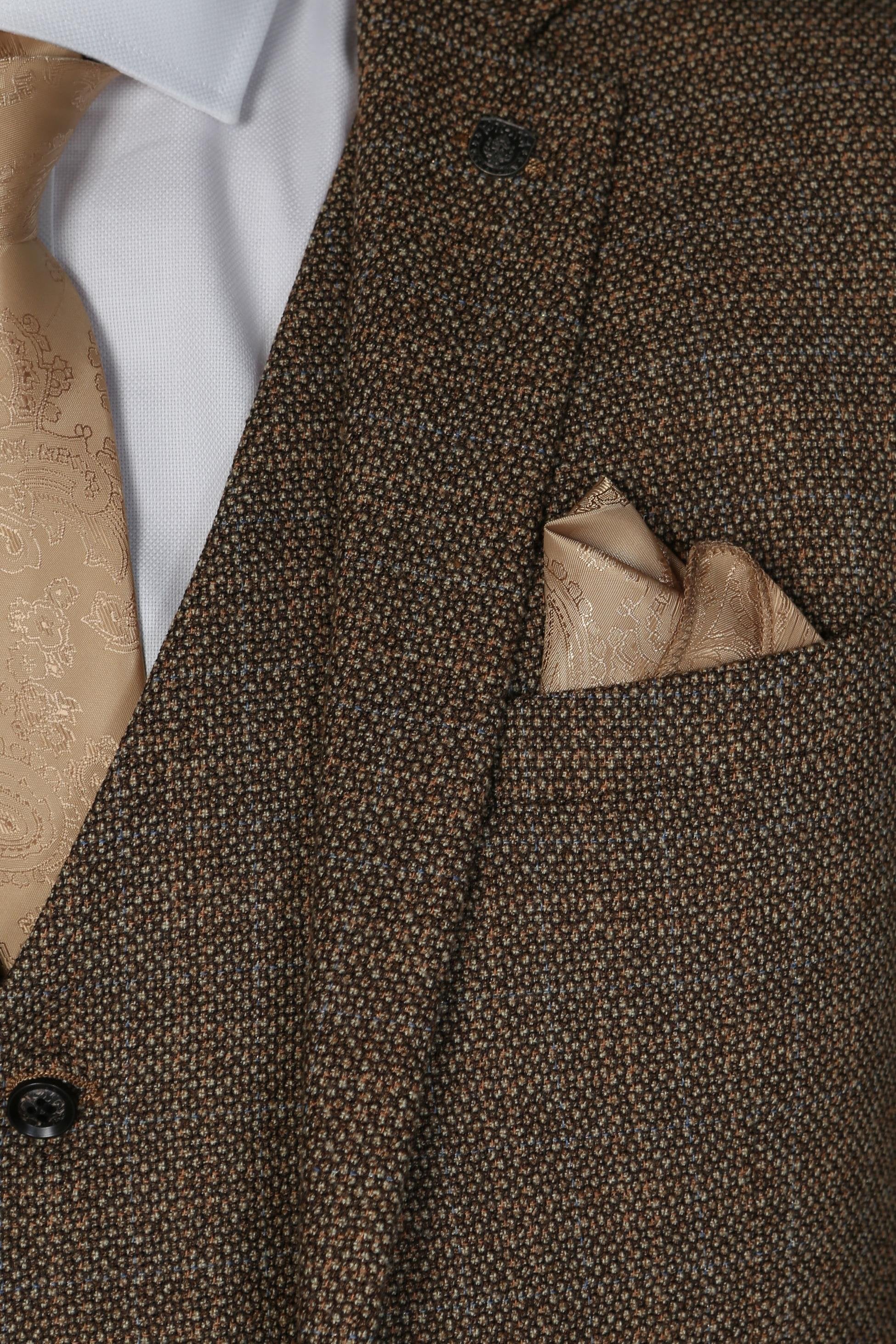 Herren Tweed-ähnliche Maßgeschneiderte Anzugjacke - Ralph - Braun