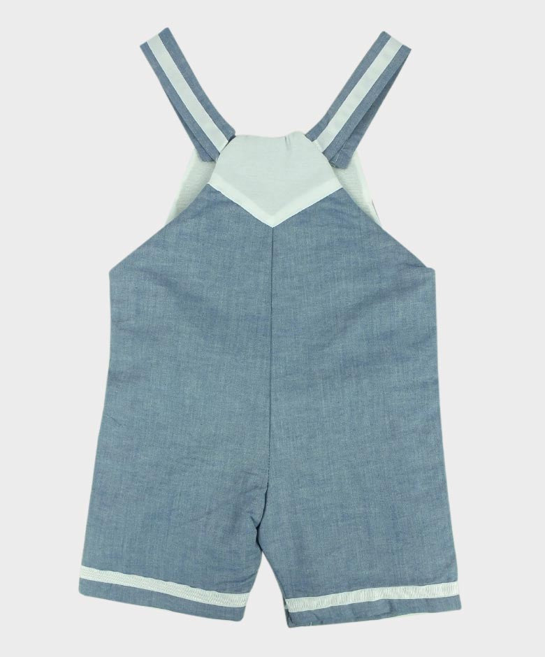 Ensemble Salopette Décontracté d'Été pour Garçons - Bleu Clair