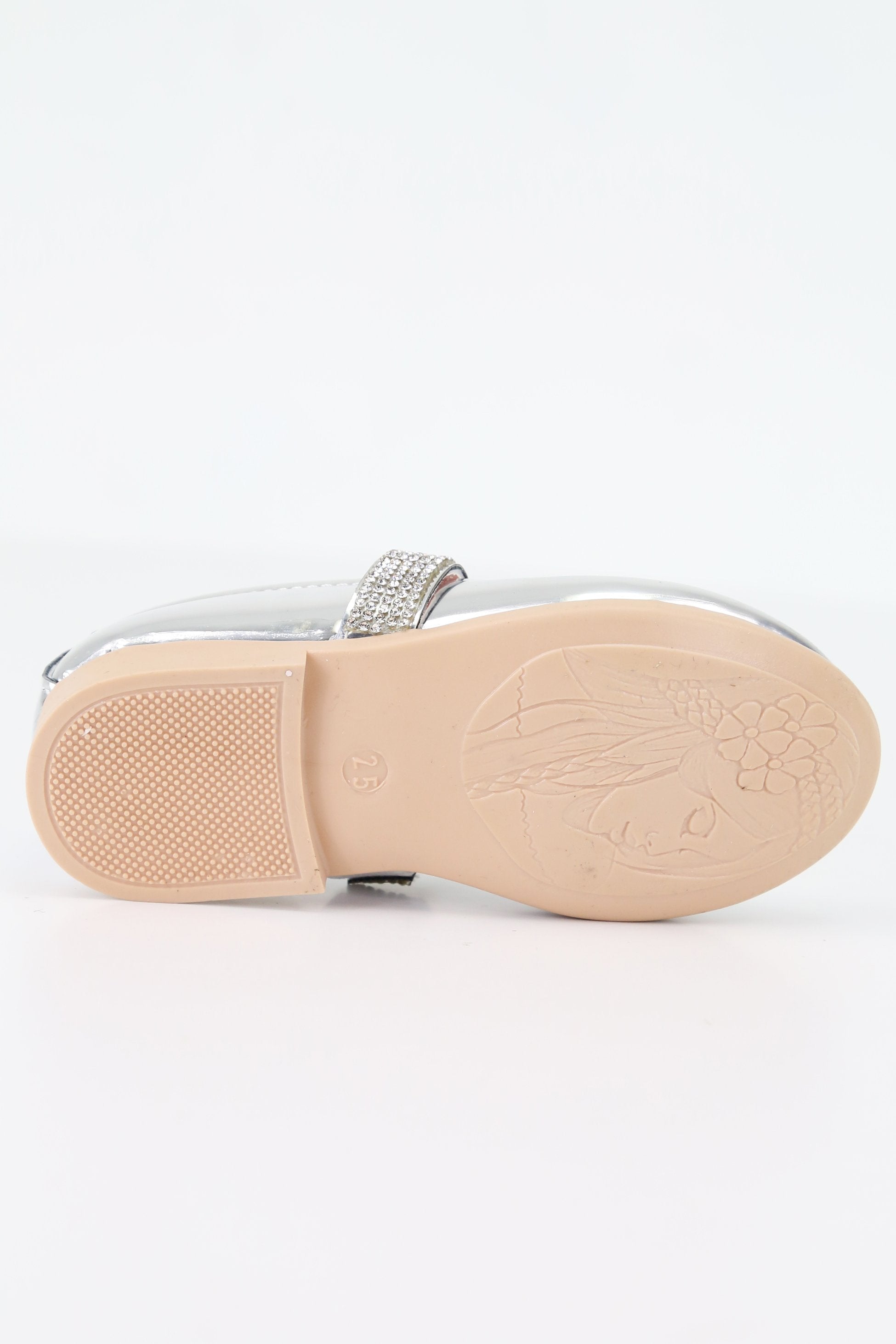 Mädchen Strass Lack Mary Jane Schuhe - ARWEN - Silber